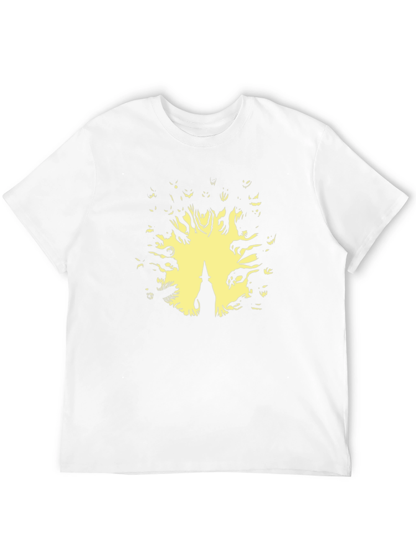 Witch Surrounded by Spirits Black T-Shirt