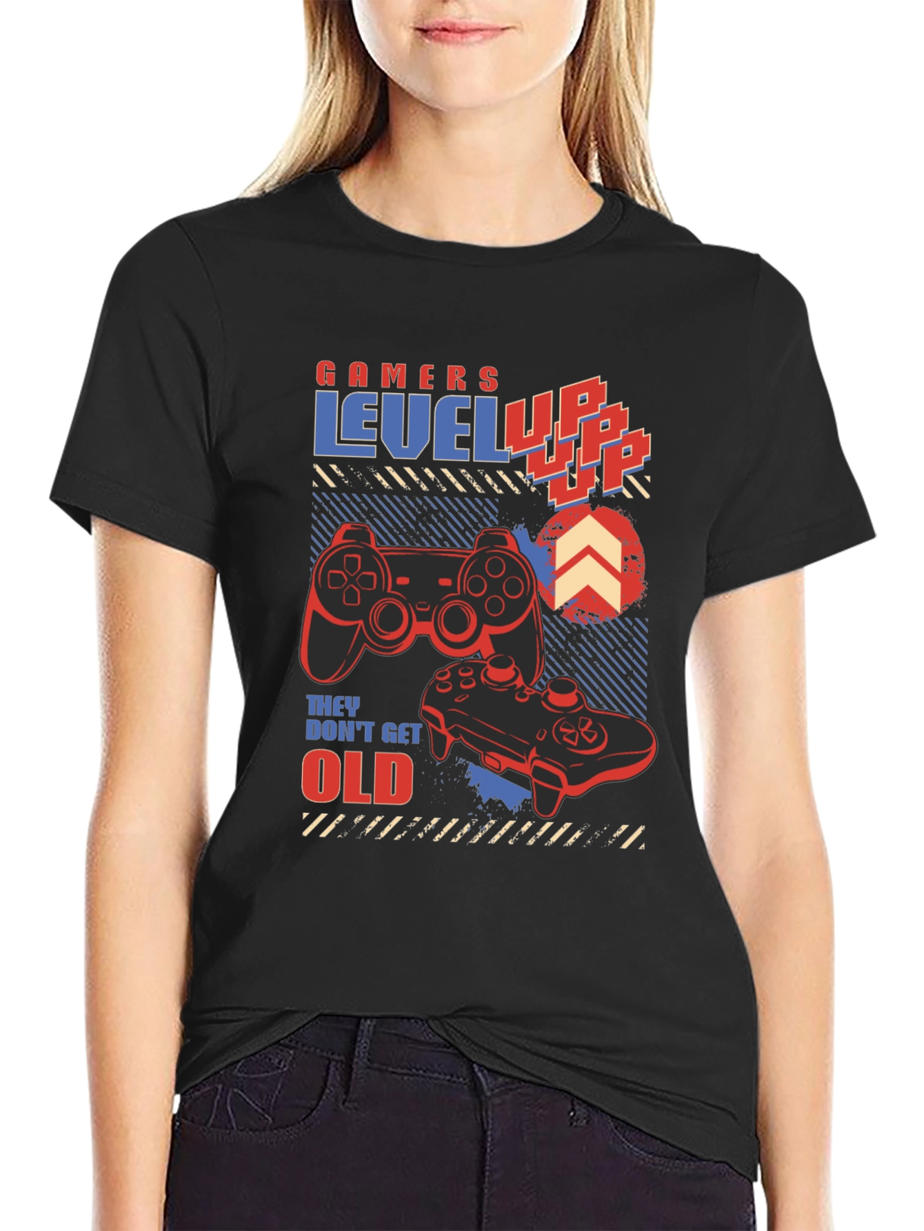 Gamers Level Up Graphic Tee