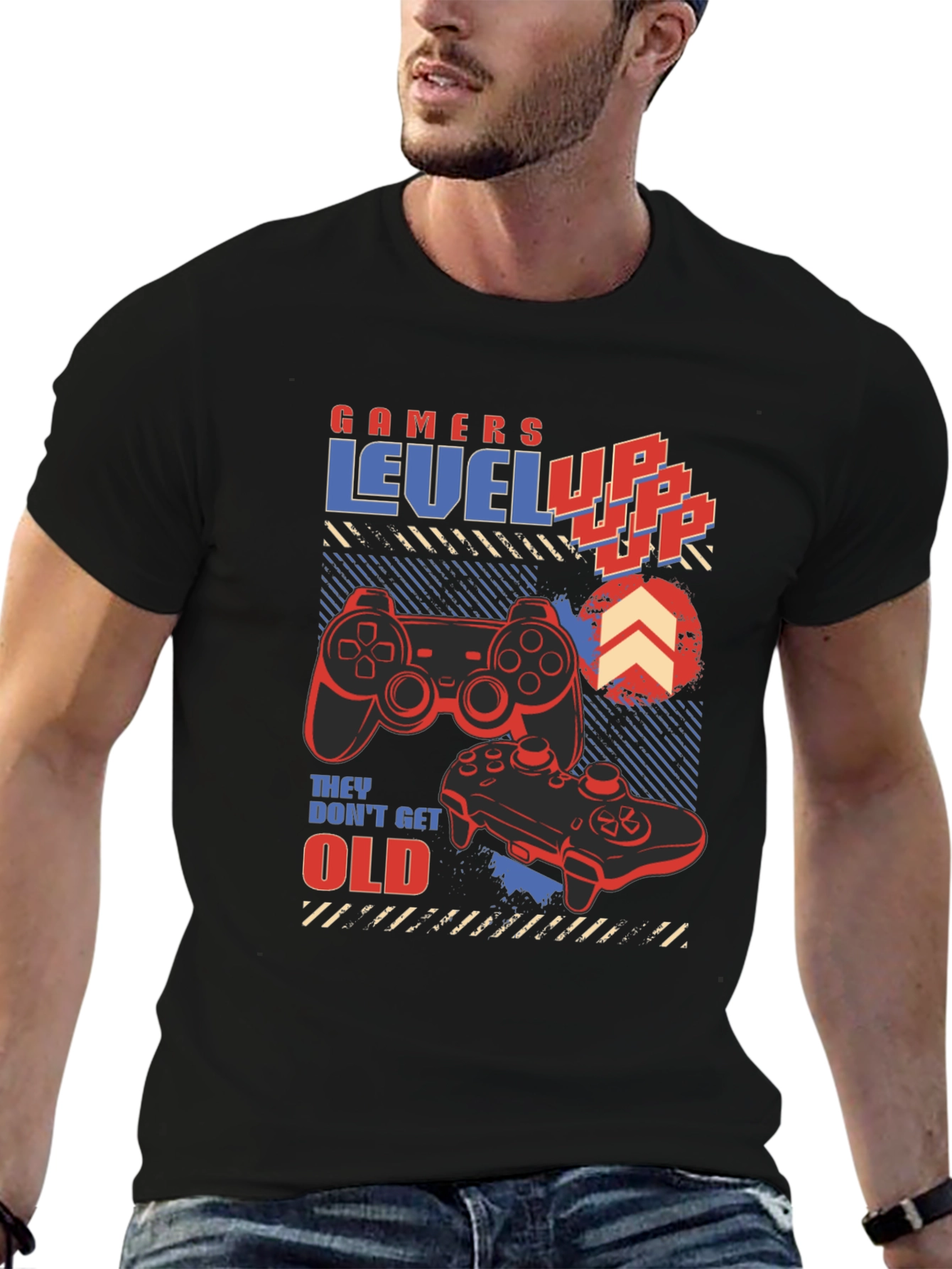 Gamers Level Up Graphic Tee
