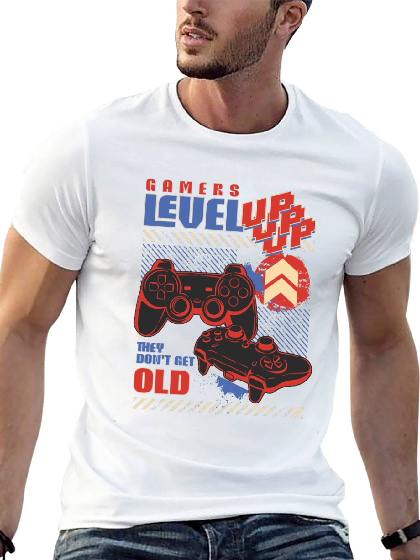 Gamers Level Up Graphic Tee