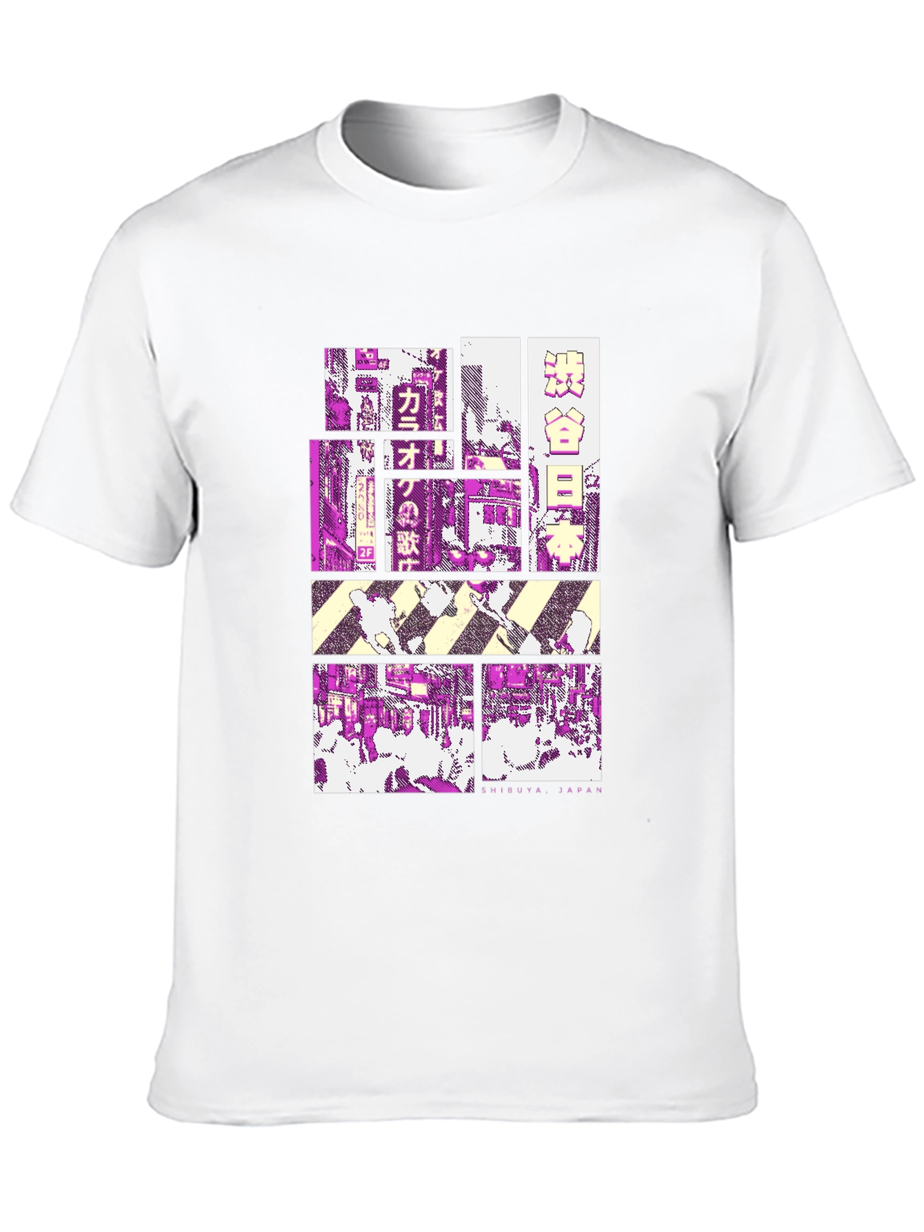 Shibuya Japan Graphic Tee - Black Cotton T-Shirt