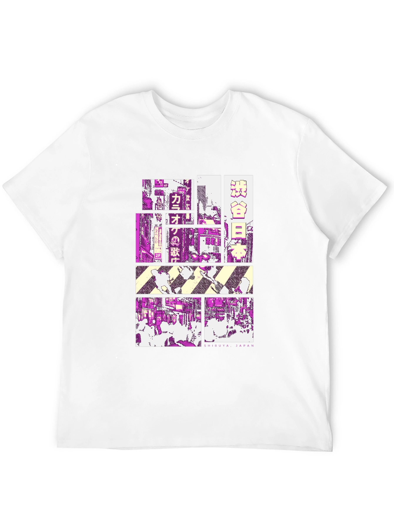 Shibuya Japan Graphic Tee - Black Cotton T-Shirt