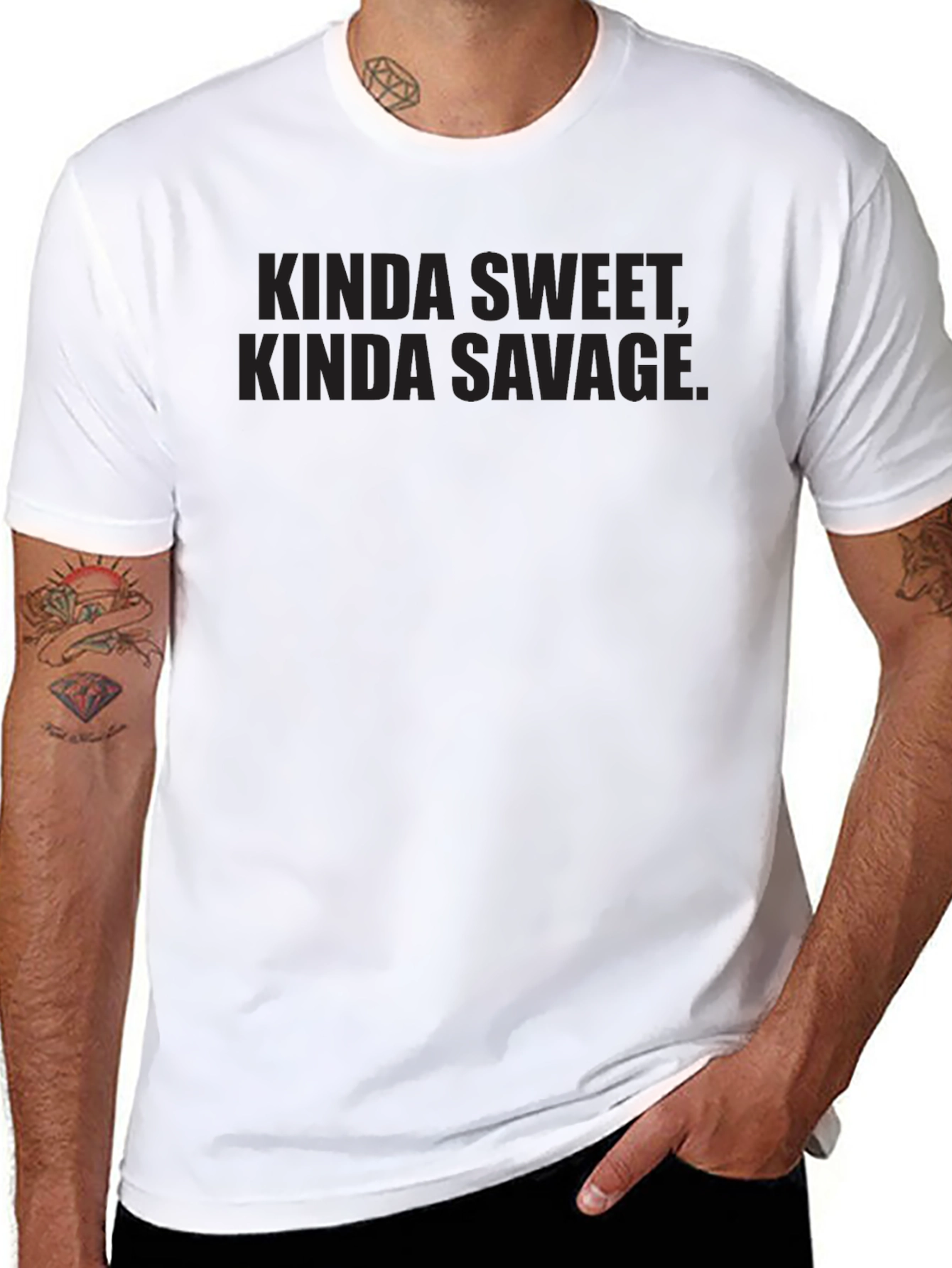 Kinda Sweet Kinda Savage Black Graphic Tee