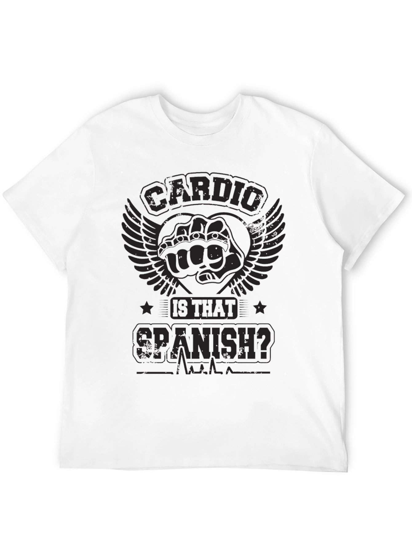 Cardio Is That Spanish? T-Shirt Funny Gym Workout