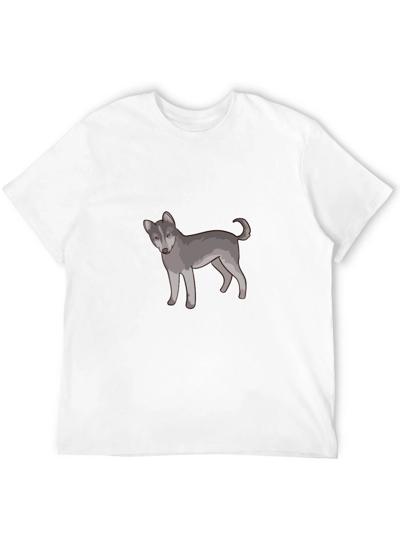 Wolf Graphic Print T-Shirt - Casual Cotton Tee