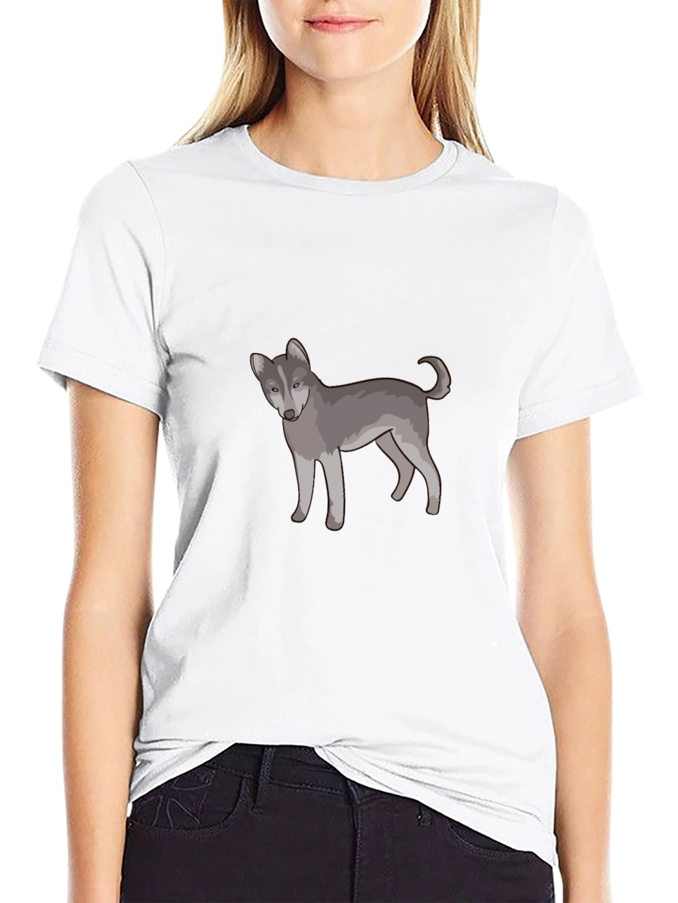 Wolf Graphic Print T-Shirt - Casual Cotton Tee