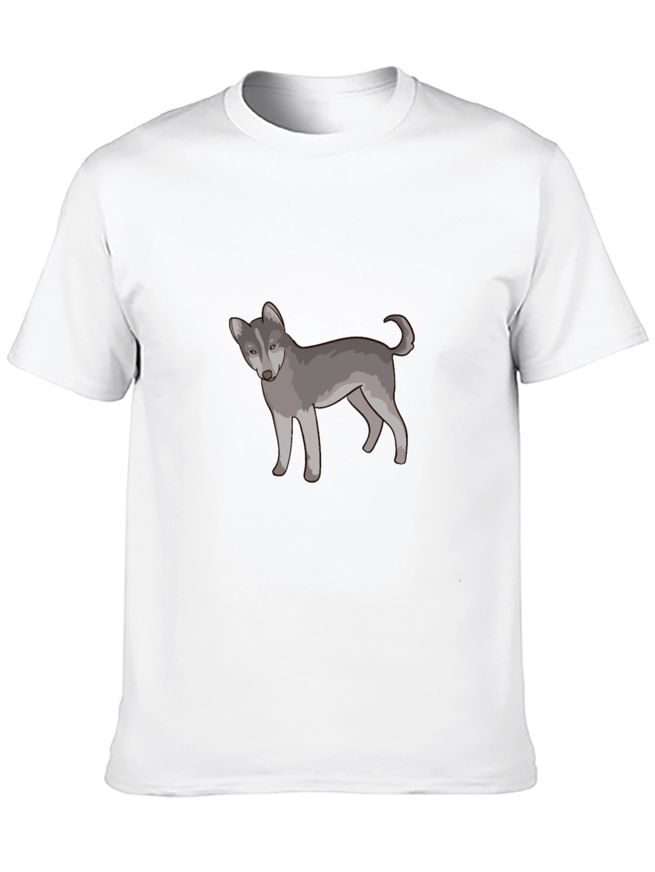 Wolf Graphic Print T-Shirt - Casual Cotton Tee