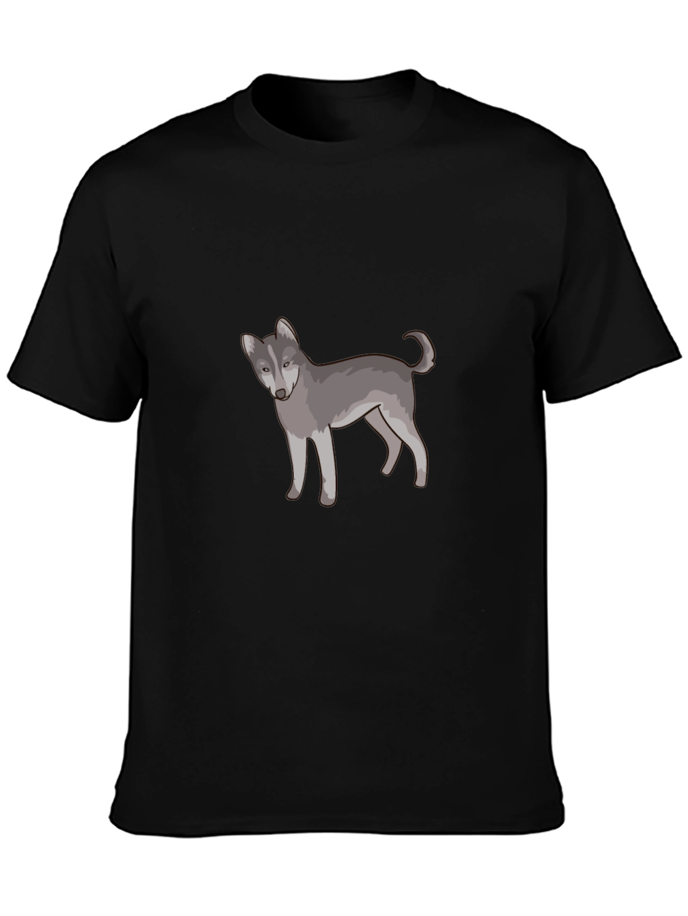 Wolf Graphic Print T-Shirt - Casual Cotton Tee