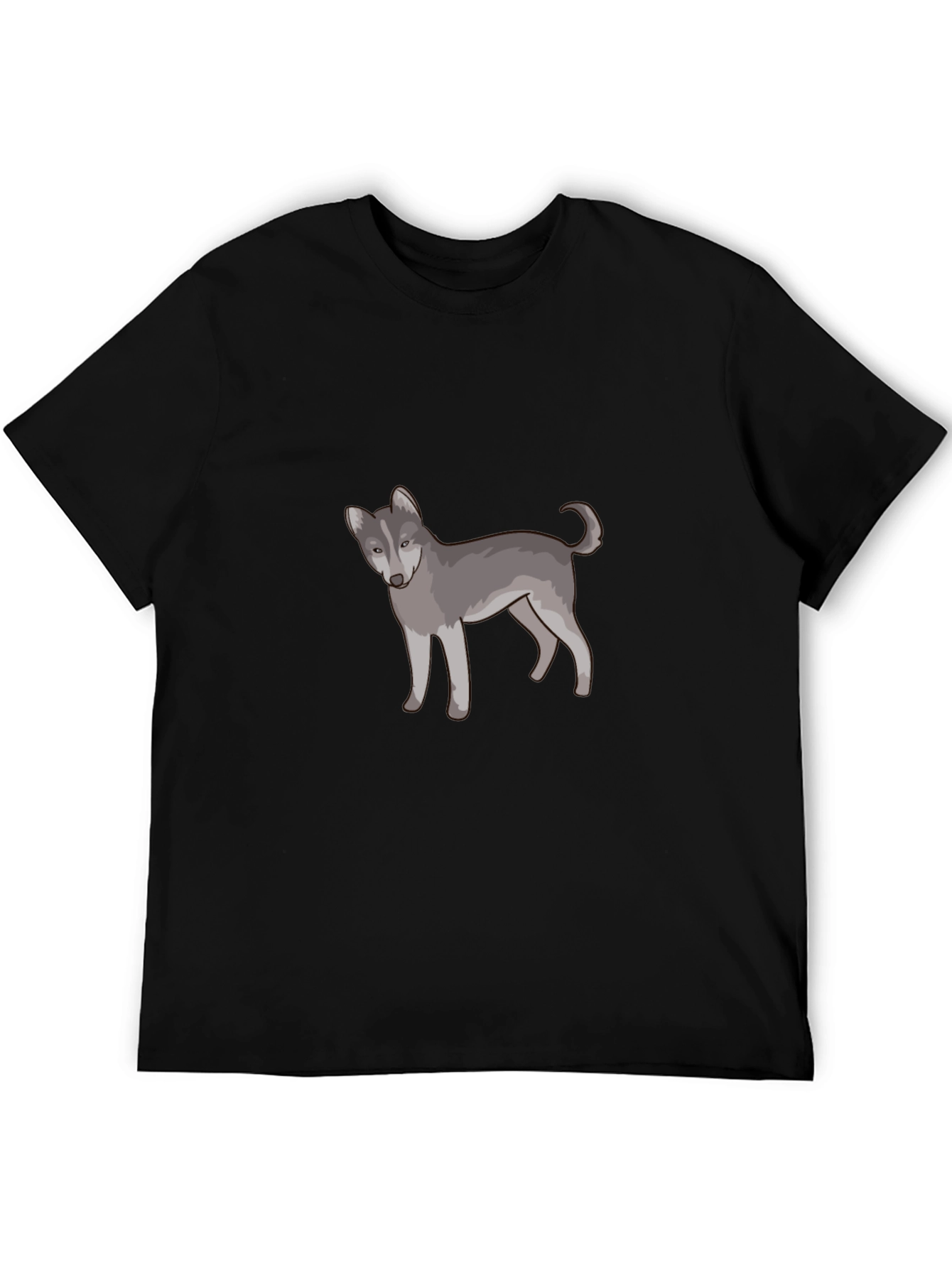 Wolf Graphic Print T-Shirt - Casual Cotton Tee