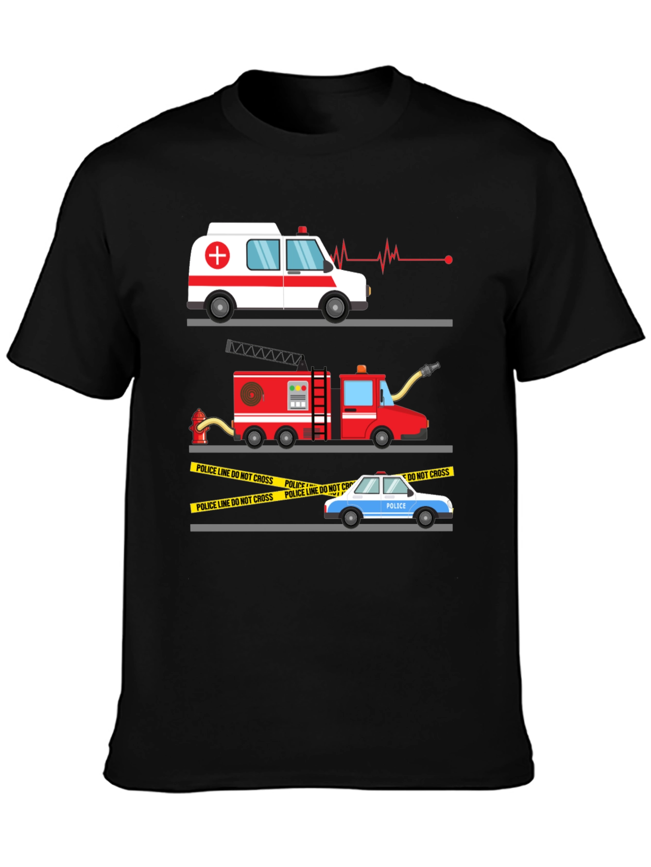 Emergency Vehicle Graphic Tee - First Responder Shirt