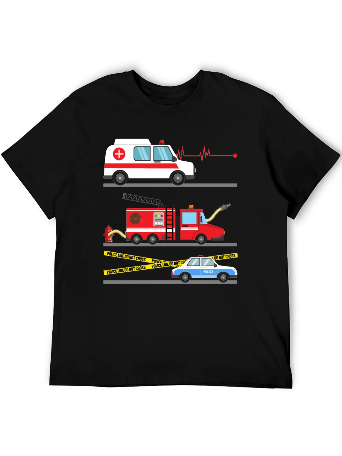 Emergency Vehicle Graphic Tee - First Responder Shirt