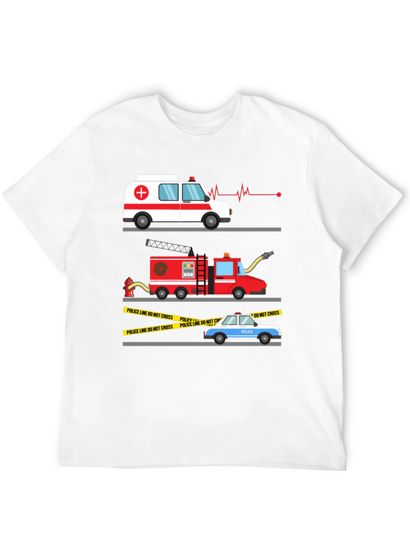 Emergency Vehicle Graphic Tee - First Responder Shirt