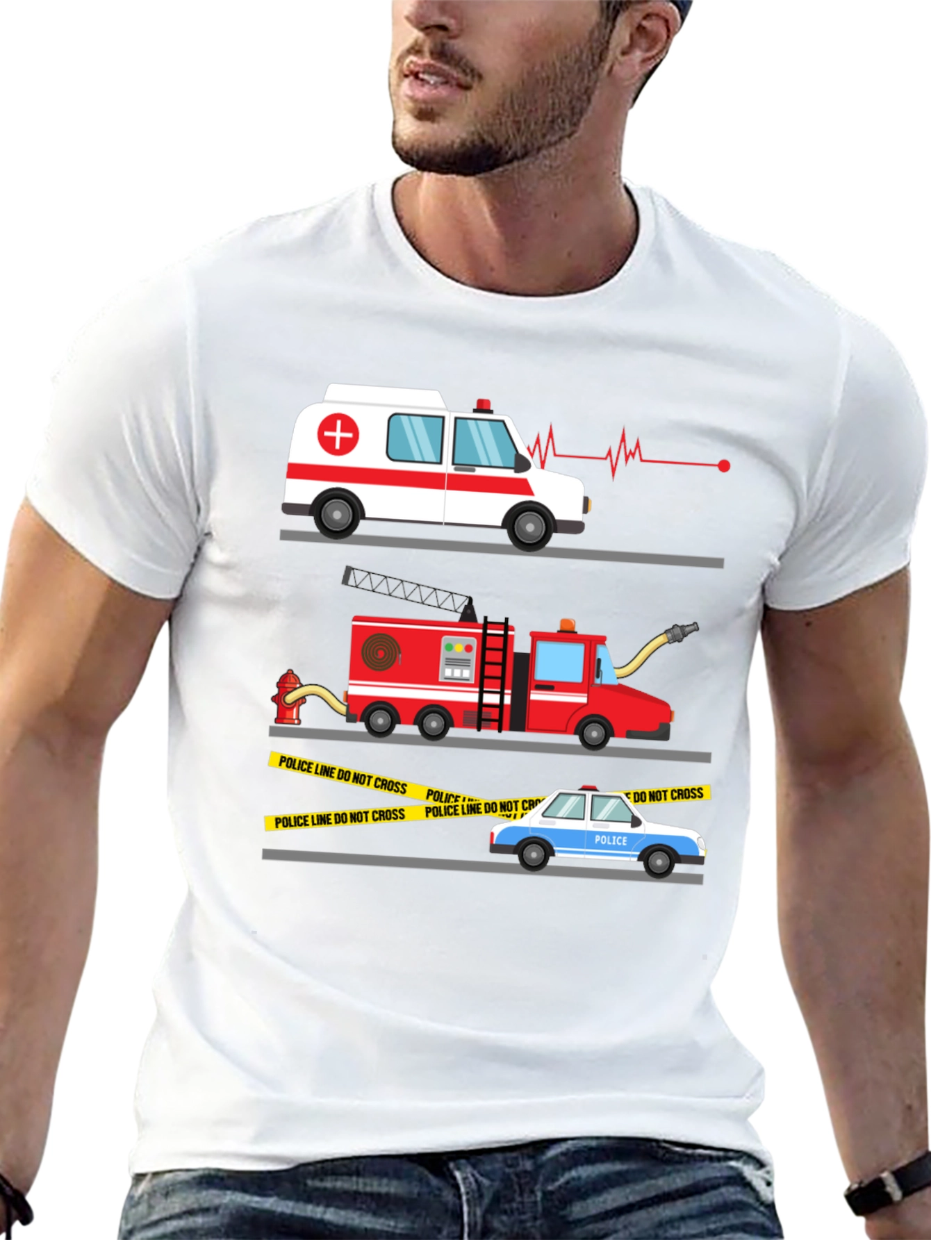 Emergency Vehicle Graphic Tee - First Responder Shirt