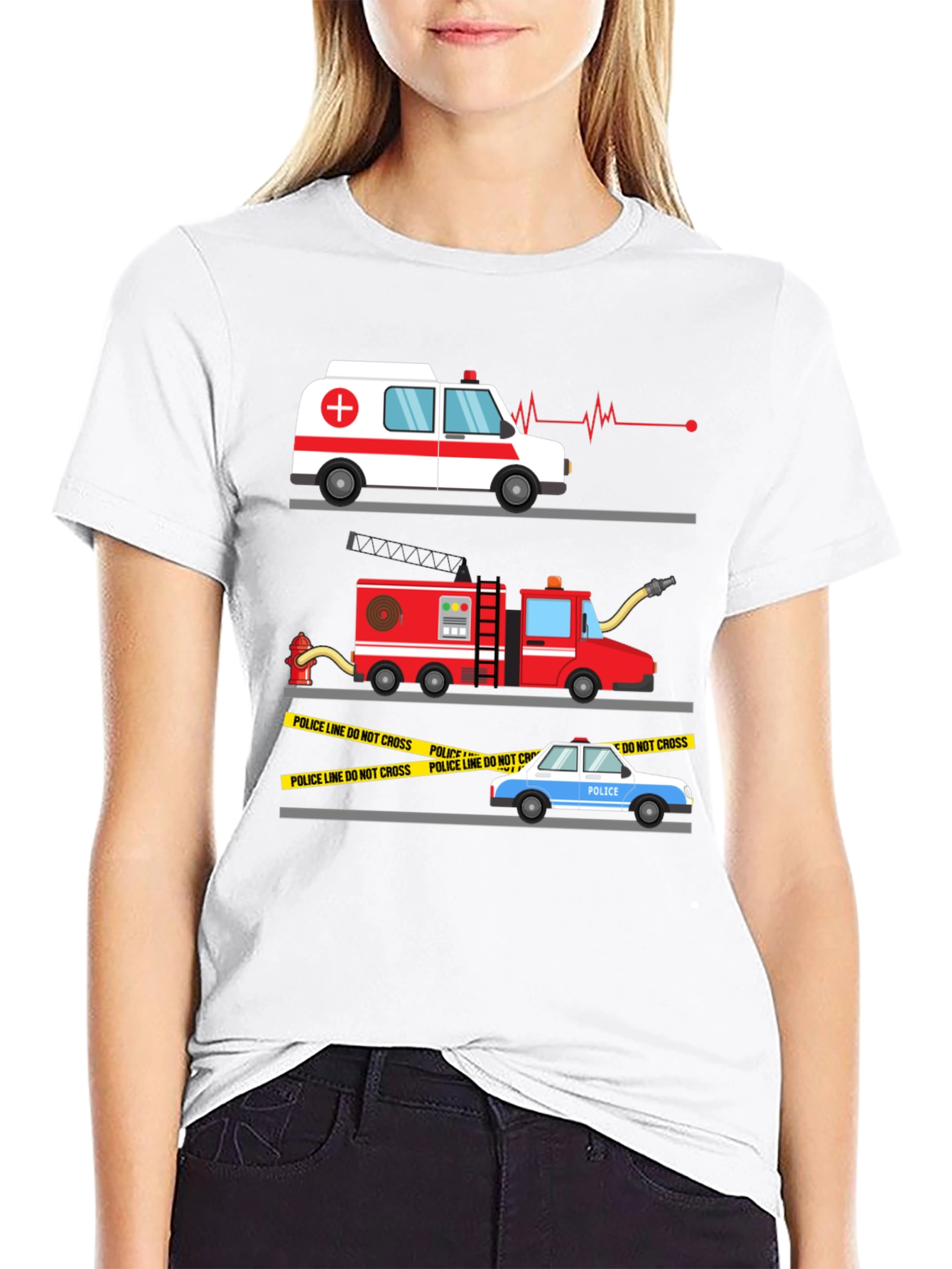 Emergency Vehicle Graphic Tee - First Responder Shirt