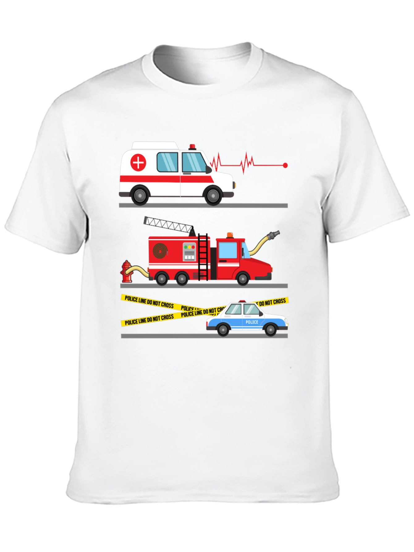 Emergency Vehicle Graphic Tee - First Responder Shirt