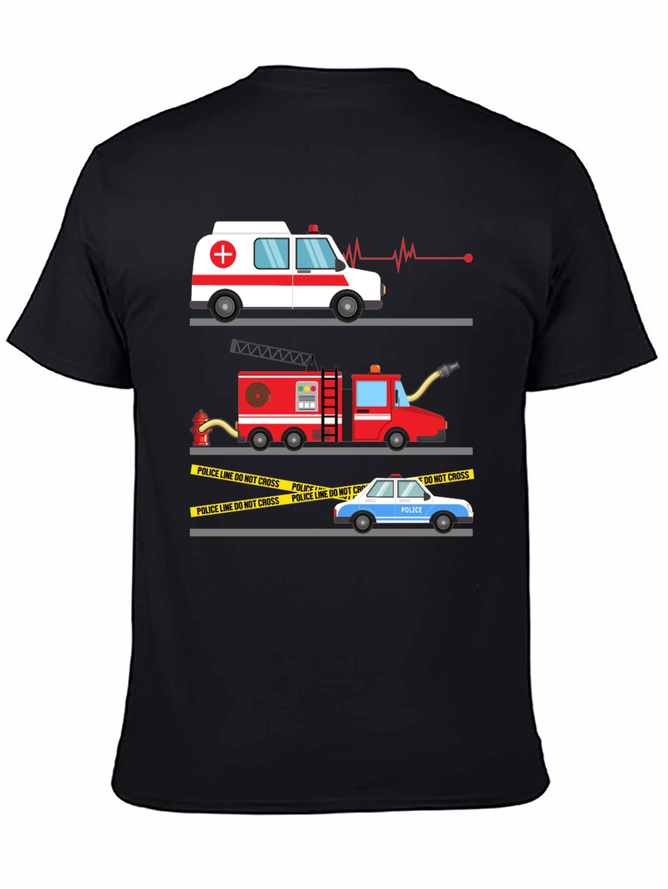 Emergency Vehicle Graphic Tee - First Responder Shirt
