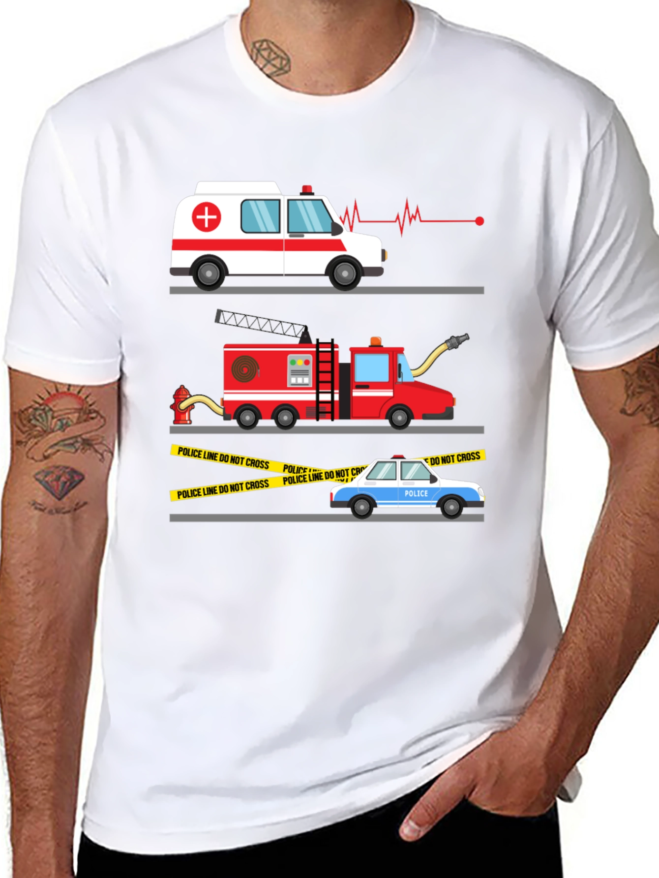 Emergency Vehicle Graphic Tee - First Responder Shirt