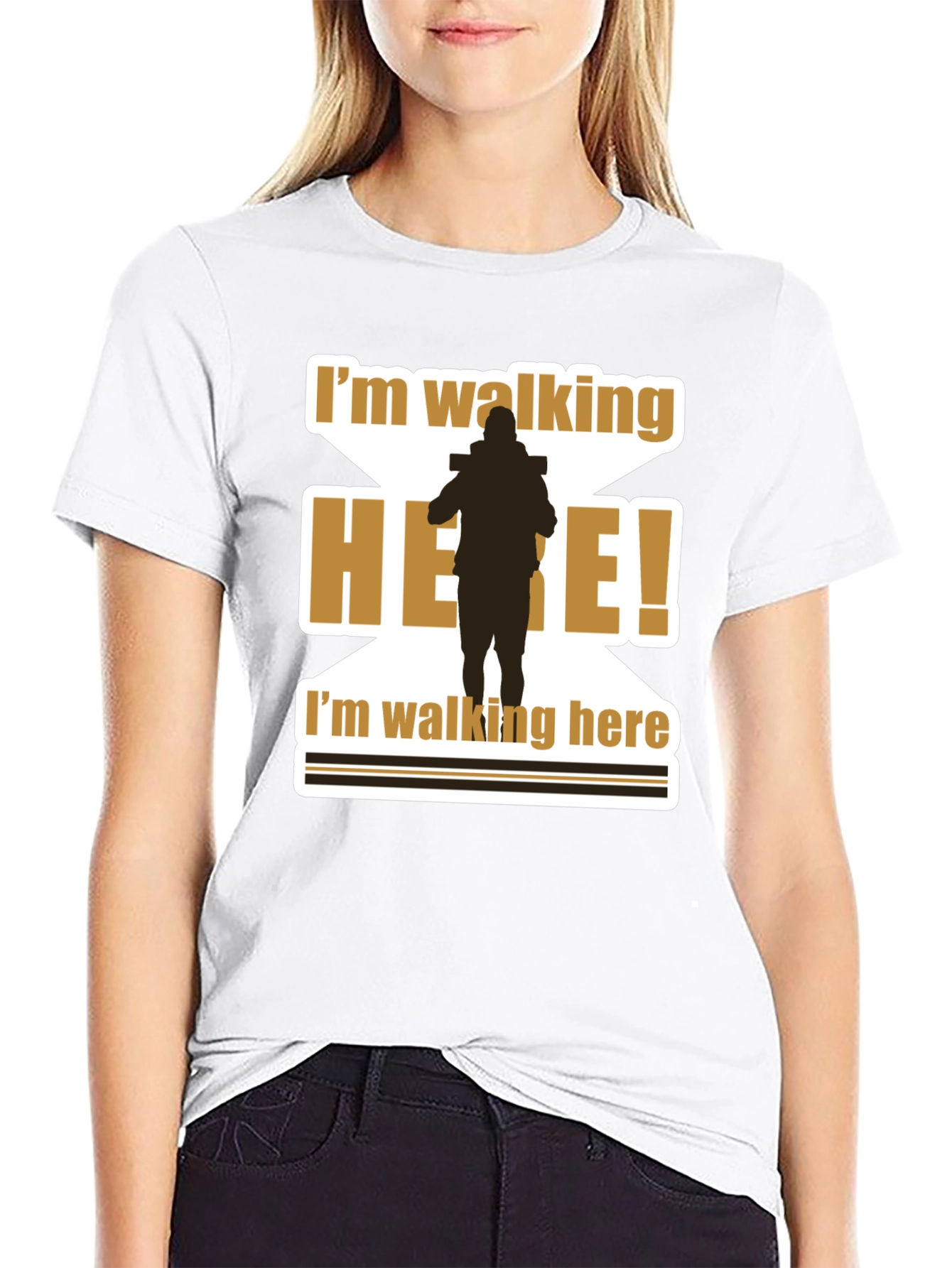 Im Walking Here T-Shirt Funny Movie Quote