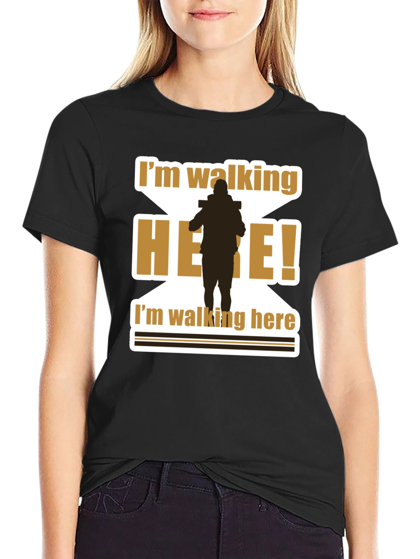 Im Walking Here T-Shirt Funny Movie Quote