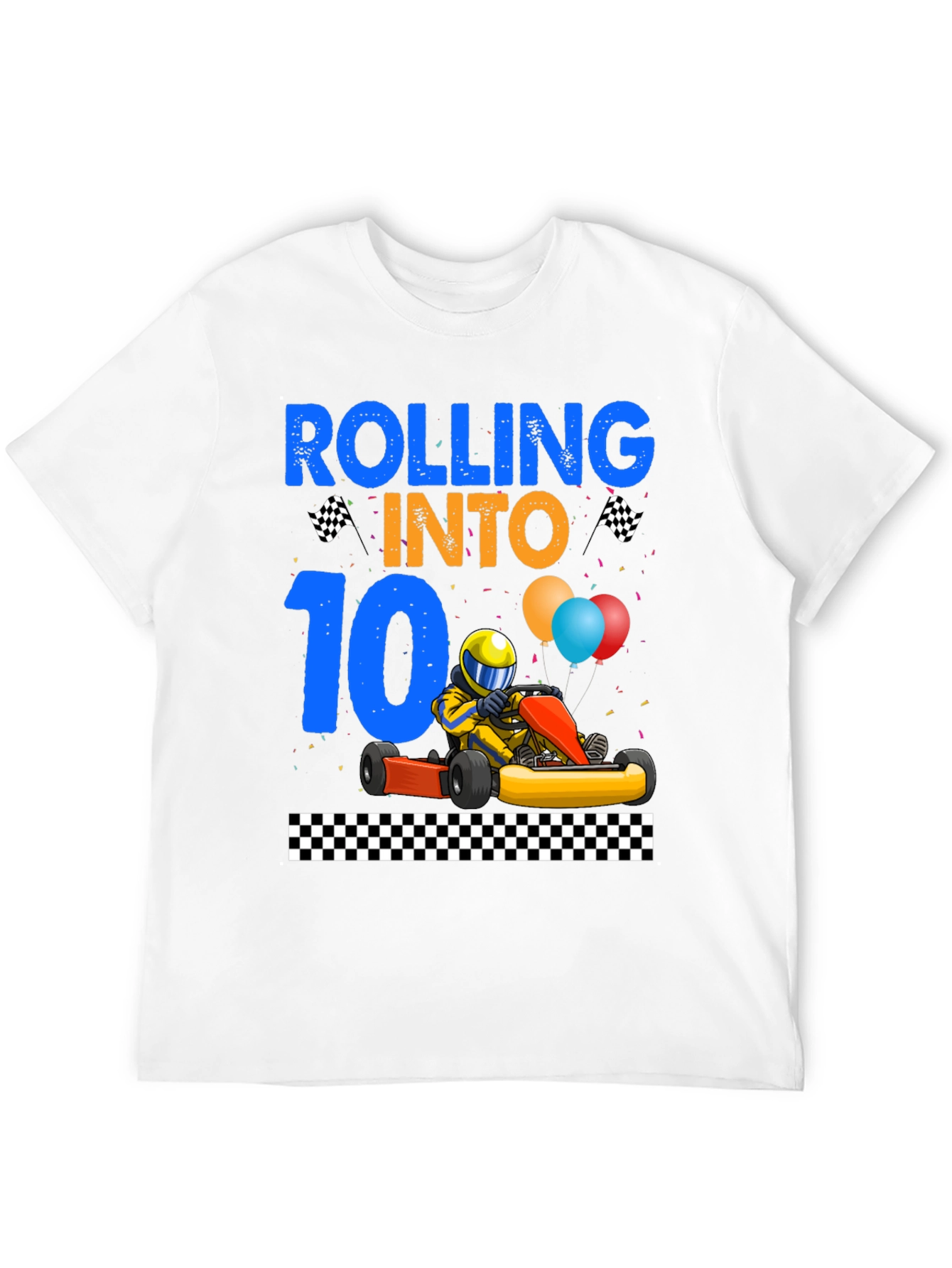 Rolling Into 10 Birthday T-Shirt