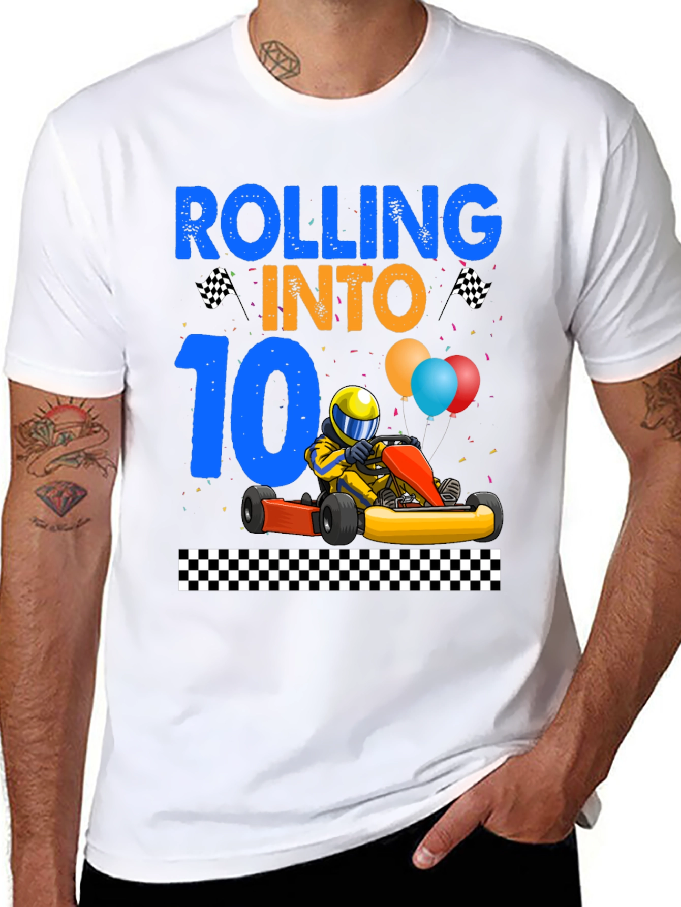Rolling Into 10 Birthday T-Shirt