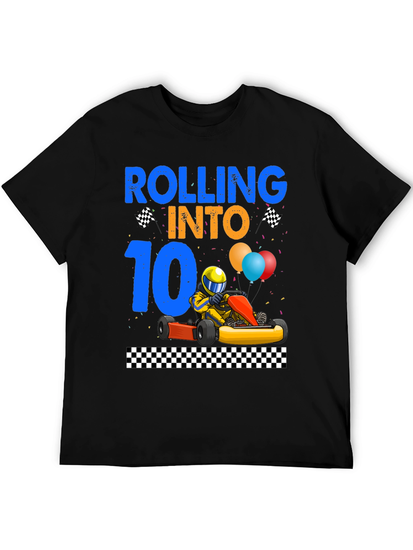 Rolling Into 10 Birthday T-Shirt