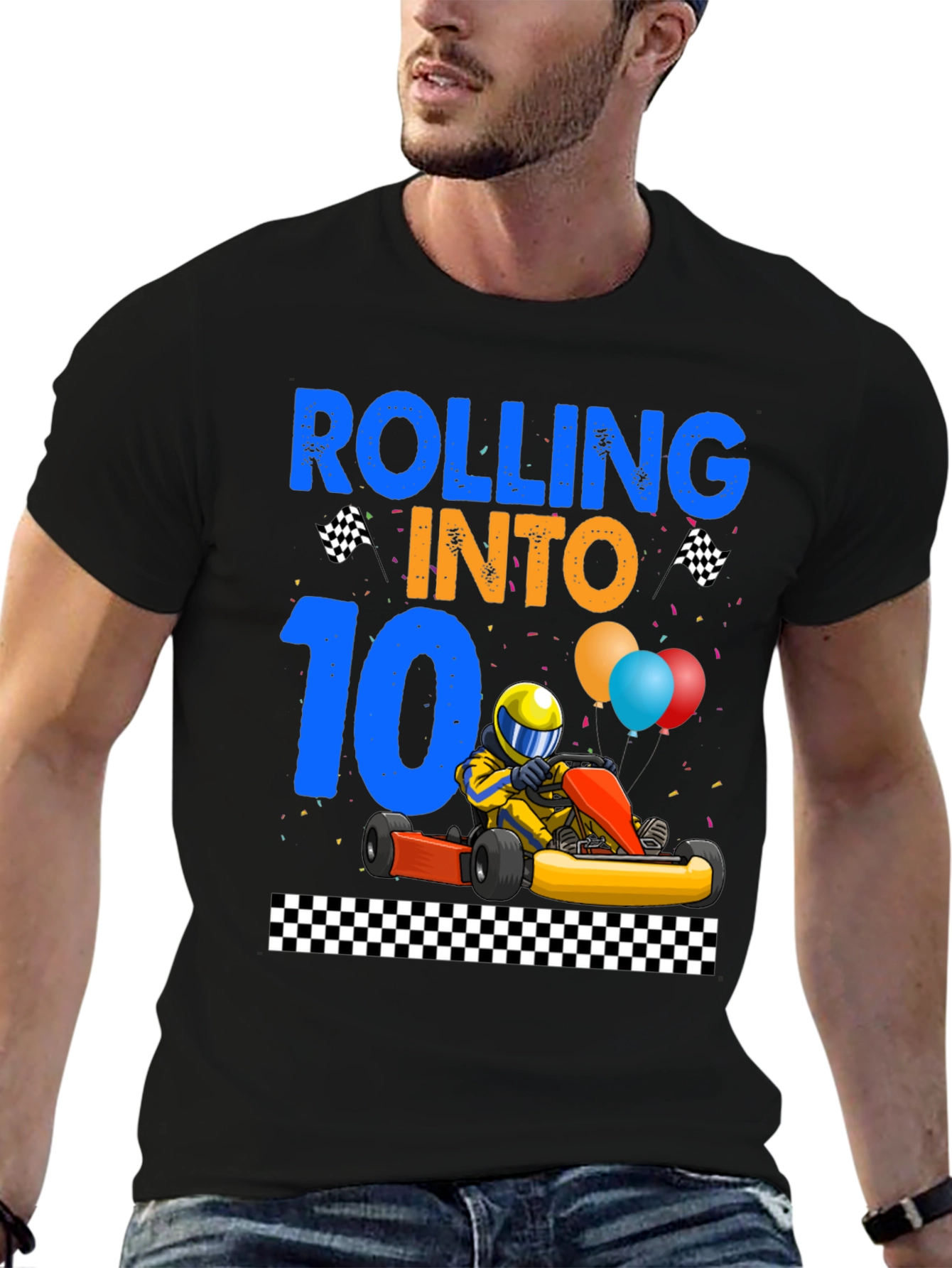 Rolling Into 10 Birthday T-Shirt