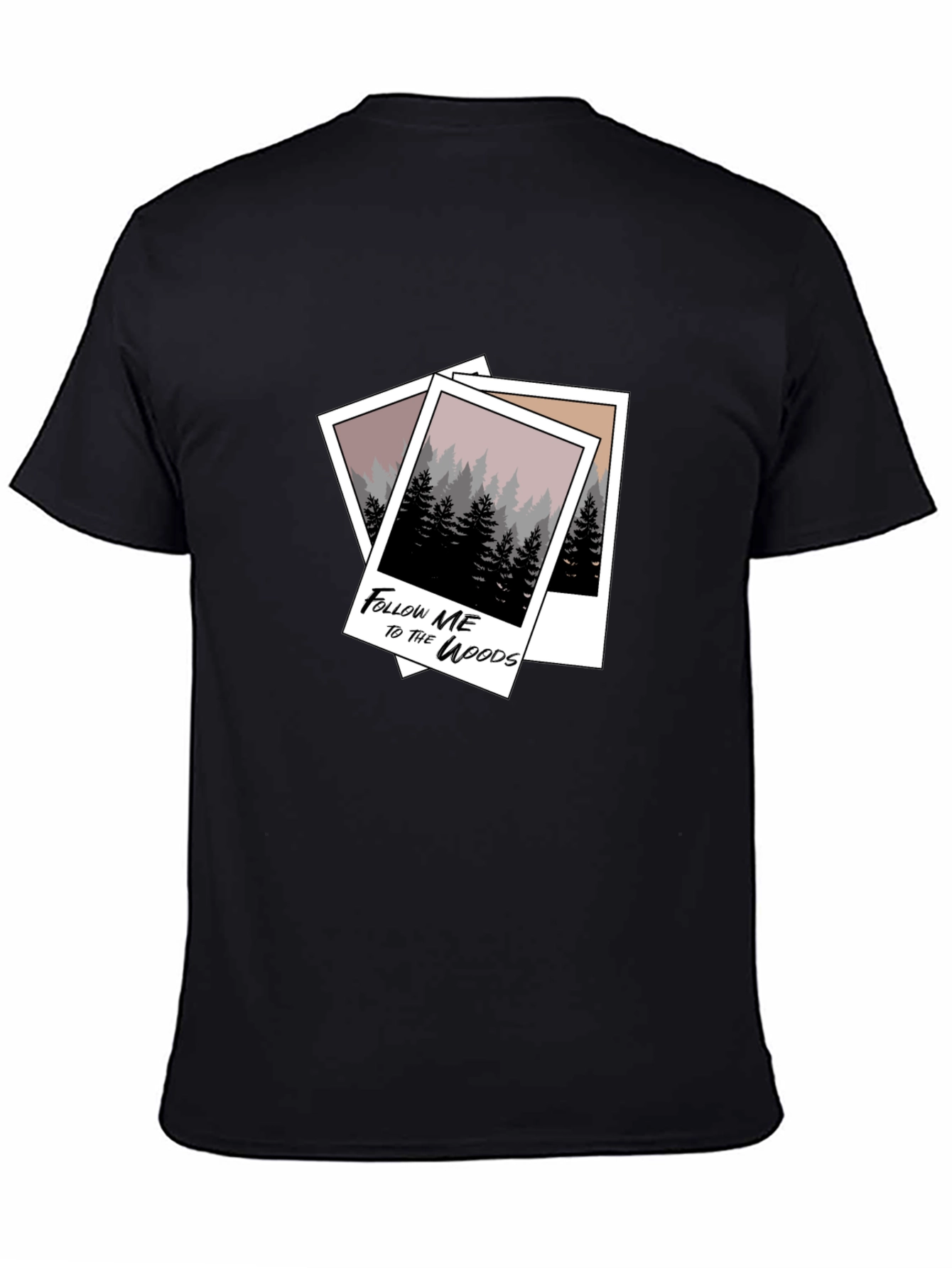 Follow Me to the Woods Graphic Tee - Black