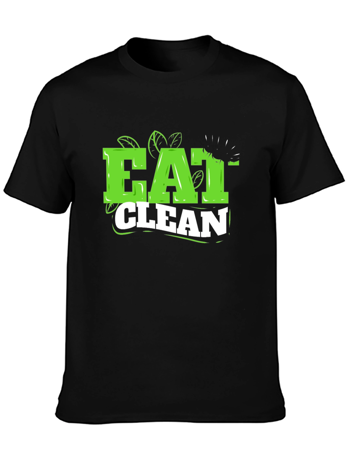 Eat Clean Black T-Shirt - Healthy Lifestyle Tee