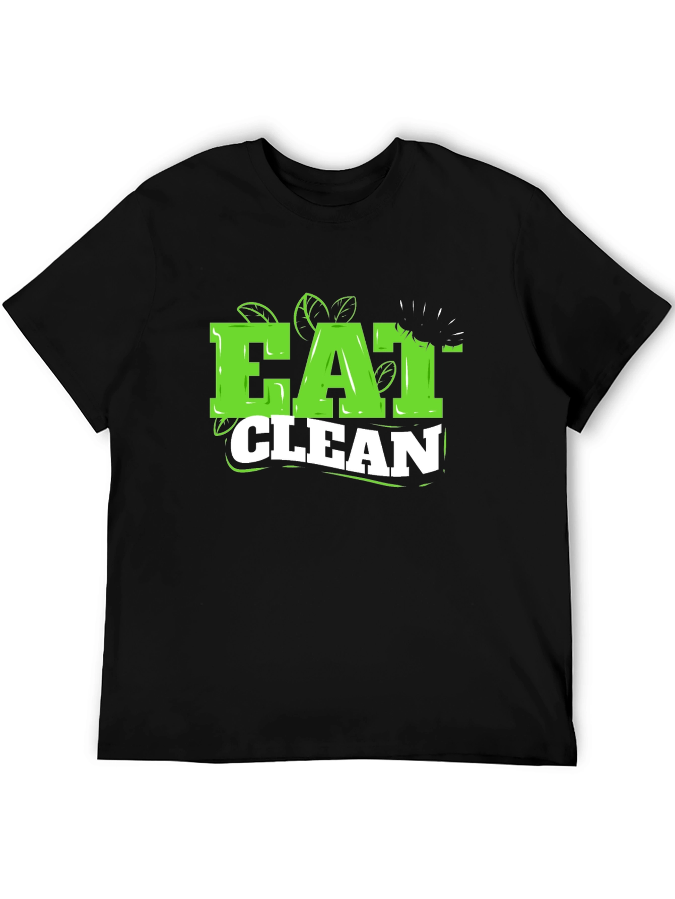 Eat Clean Black T-Shirt - Healthy Lifestyle Tee