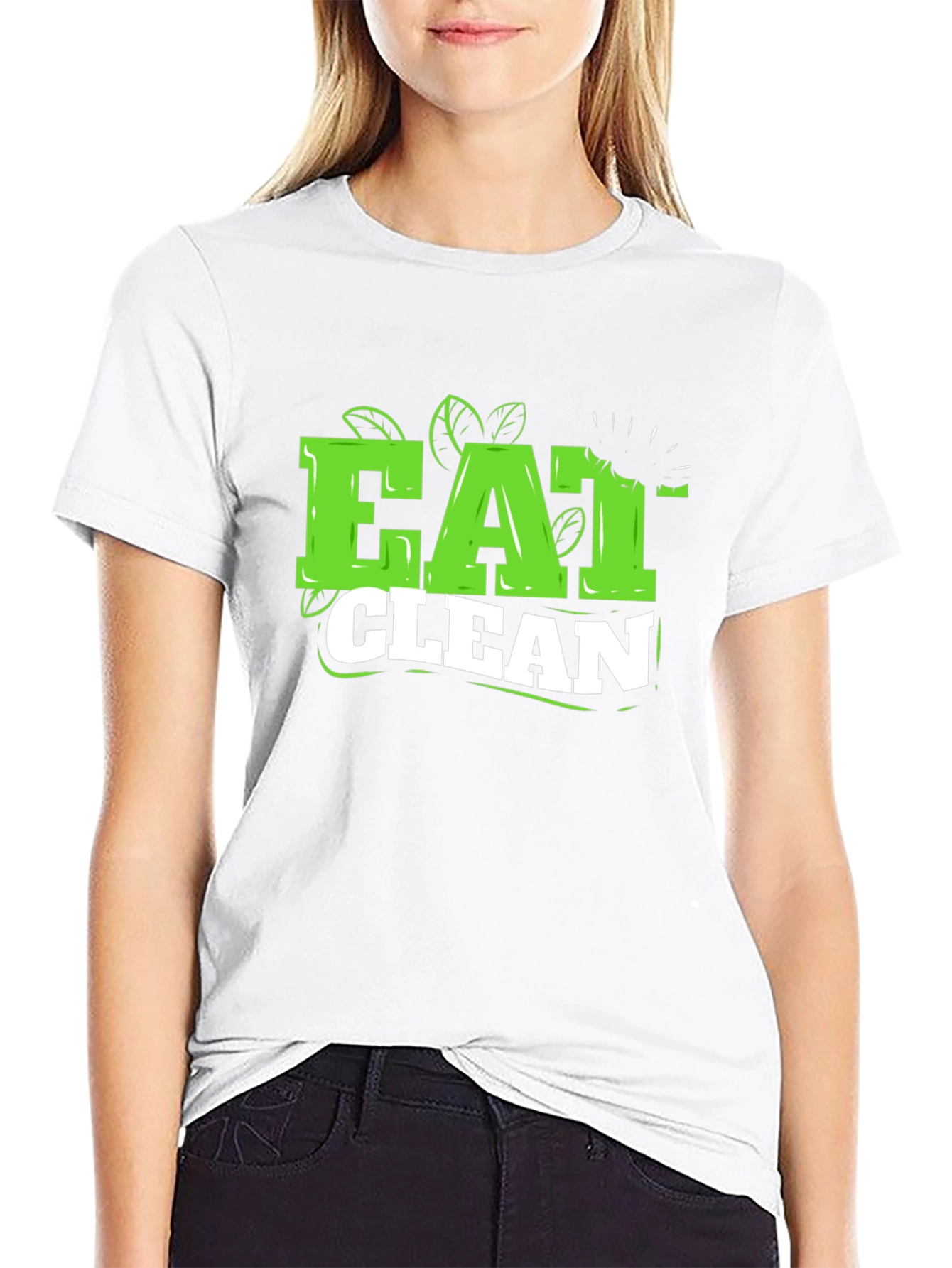 Eat Clean Black T-Shirt - Healthy Lifestyle Tee
