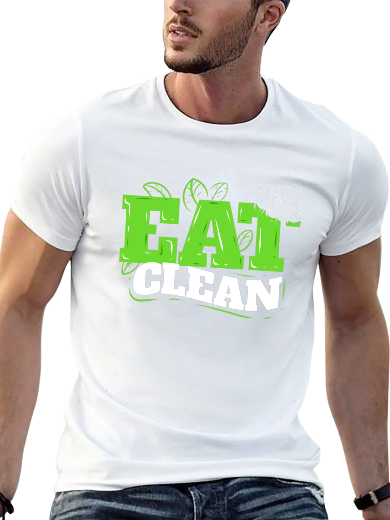 Eat Clean Black T-Shirt - Healthy Lifestyle Tee