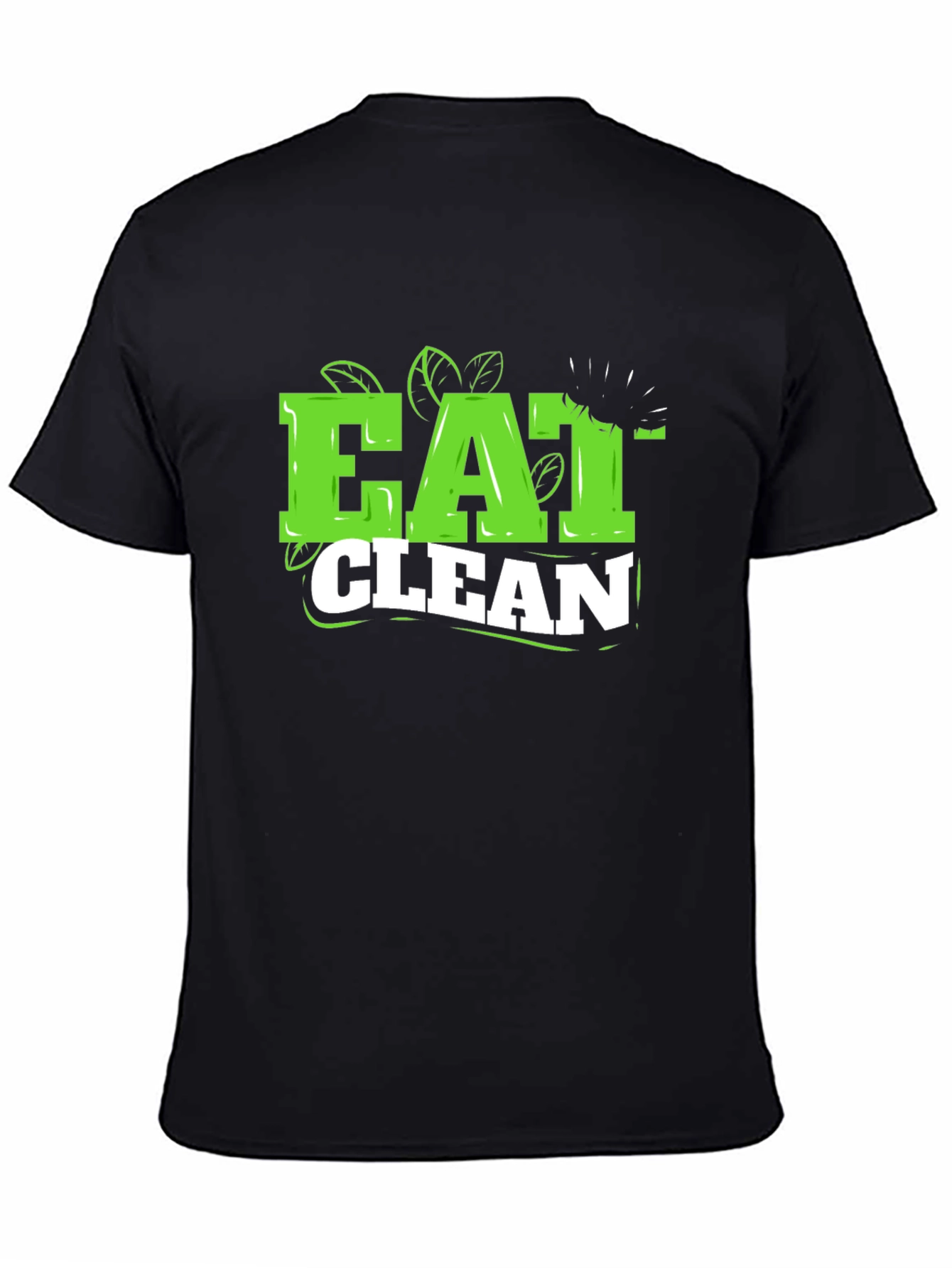 Eat Clean Black T-Shirt - Healthy Lifestyle Tee