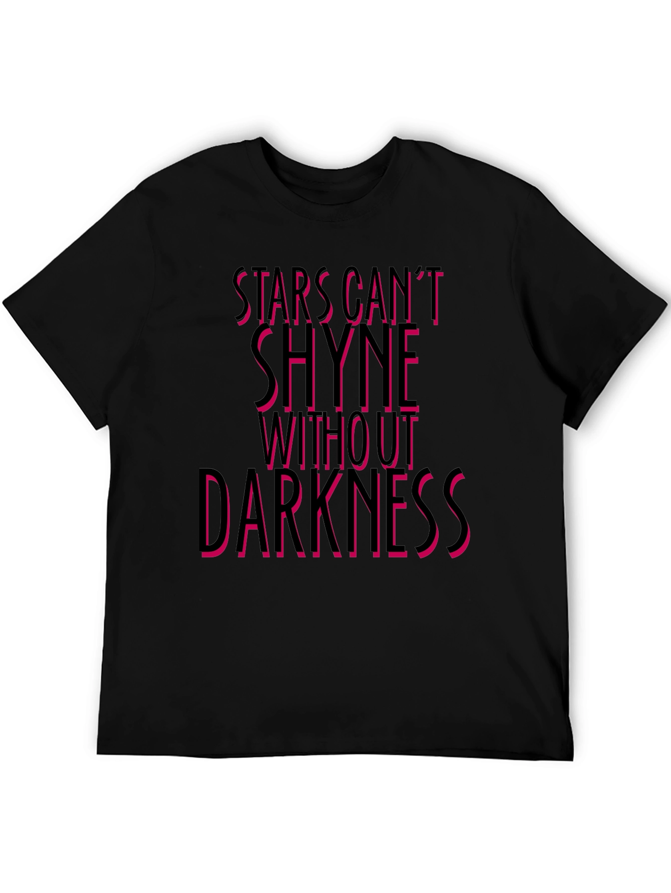 Stars Cant Shine Graphic Tee - Black Crew Neck