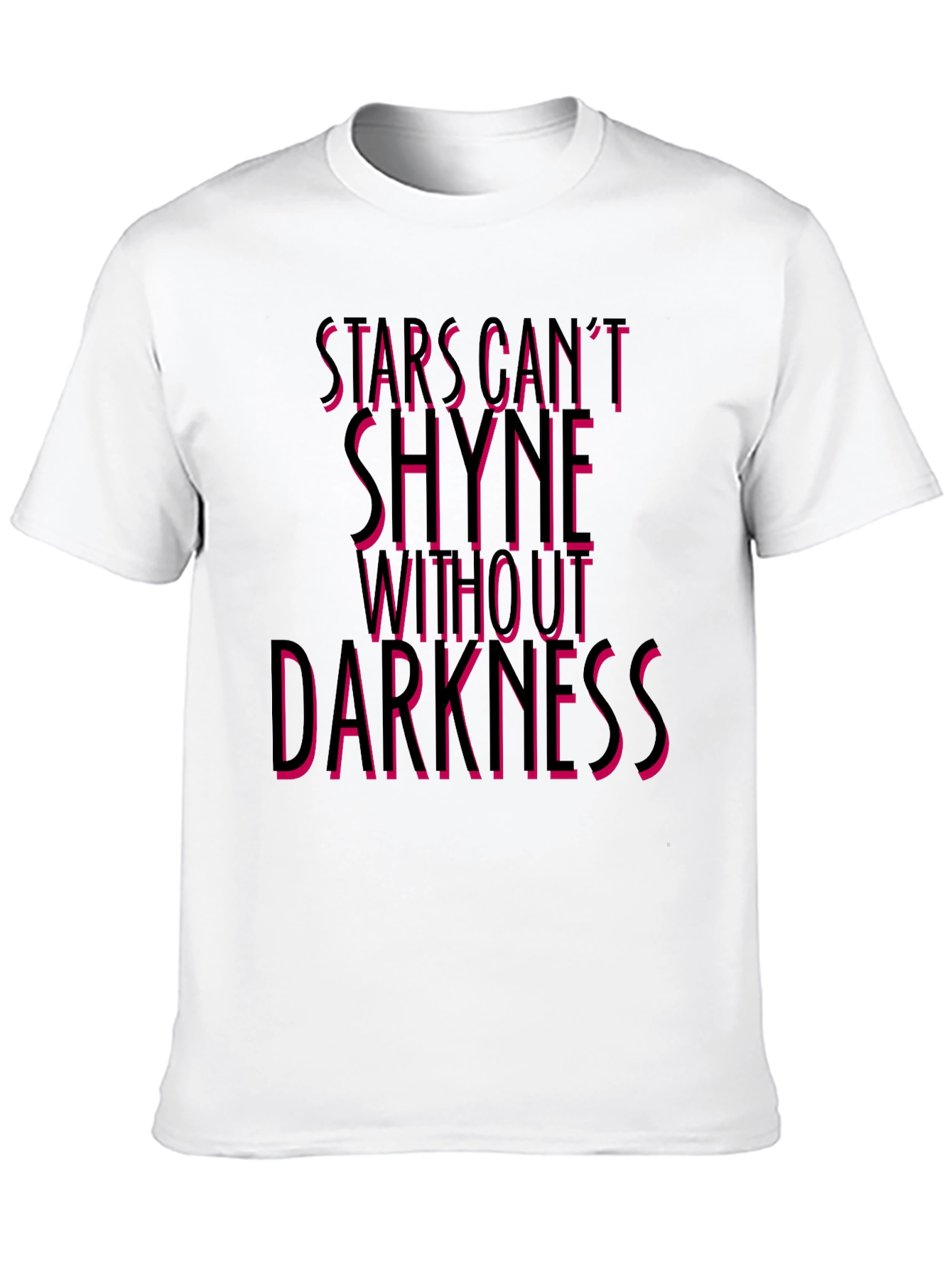 Stars Cant Shine Graphic Tee - Black Crew Neck