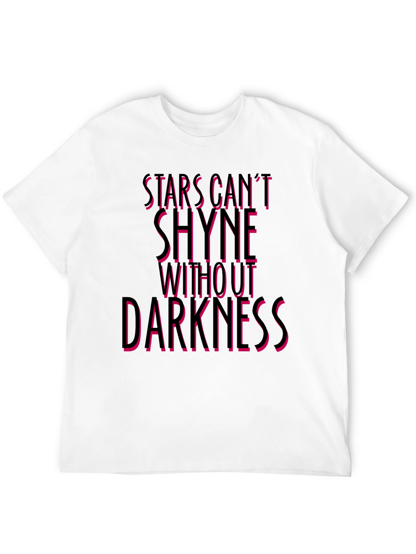 Stars Cant Shine Graphic Tee - Black Crew Neck