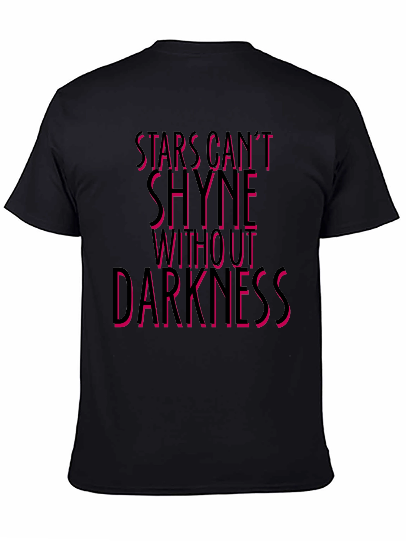 Stars Cant Shine Graphic Tee - Black Crew Neck