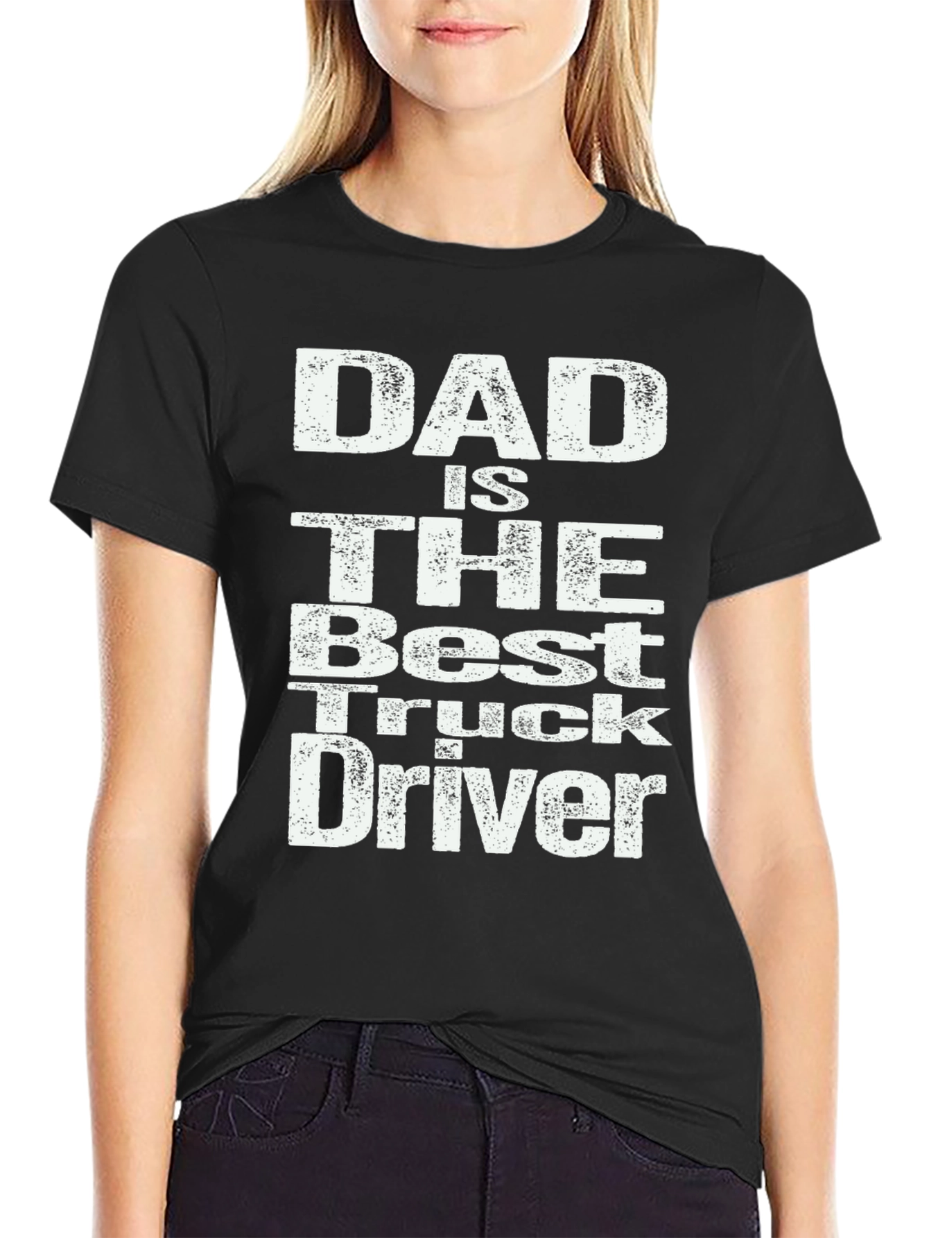 Dad Best Truck Driver T-Shirt - Black