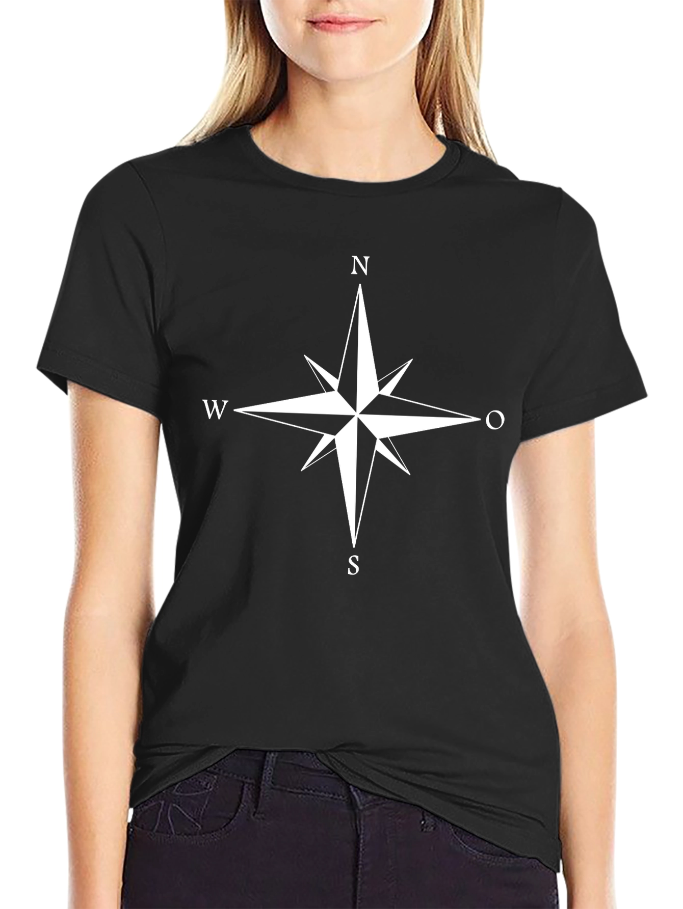 Compass Rose Graphic T-Shirt - Classic Style