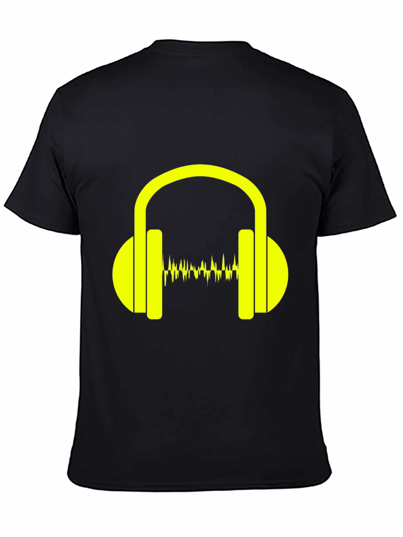 Headphones Graphic Black T-Shirt