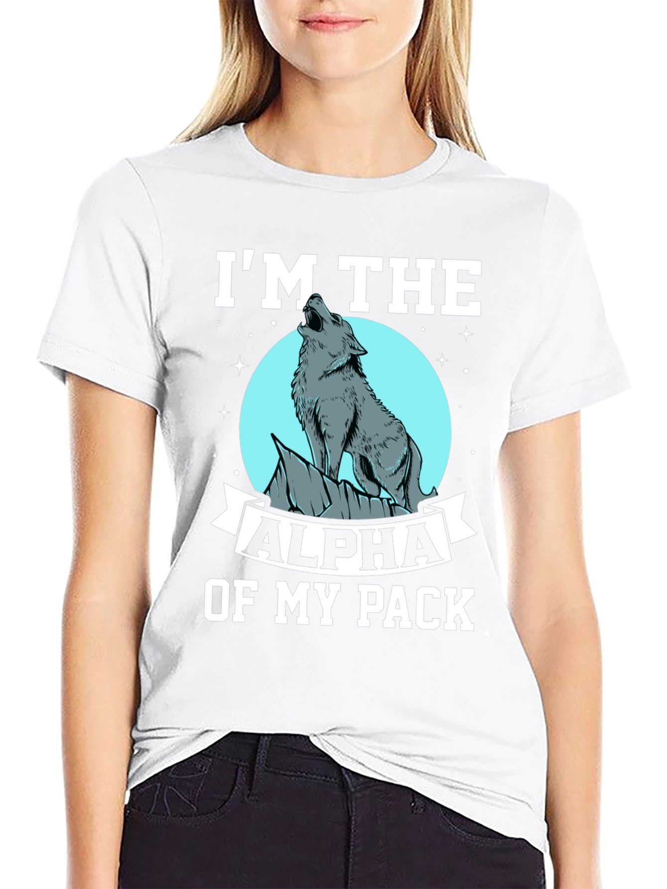 Alpha Wolf Pack Black Graphic T-Shirt