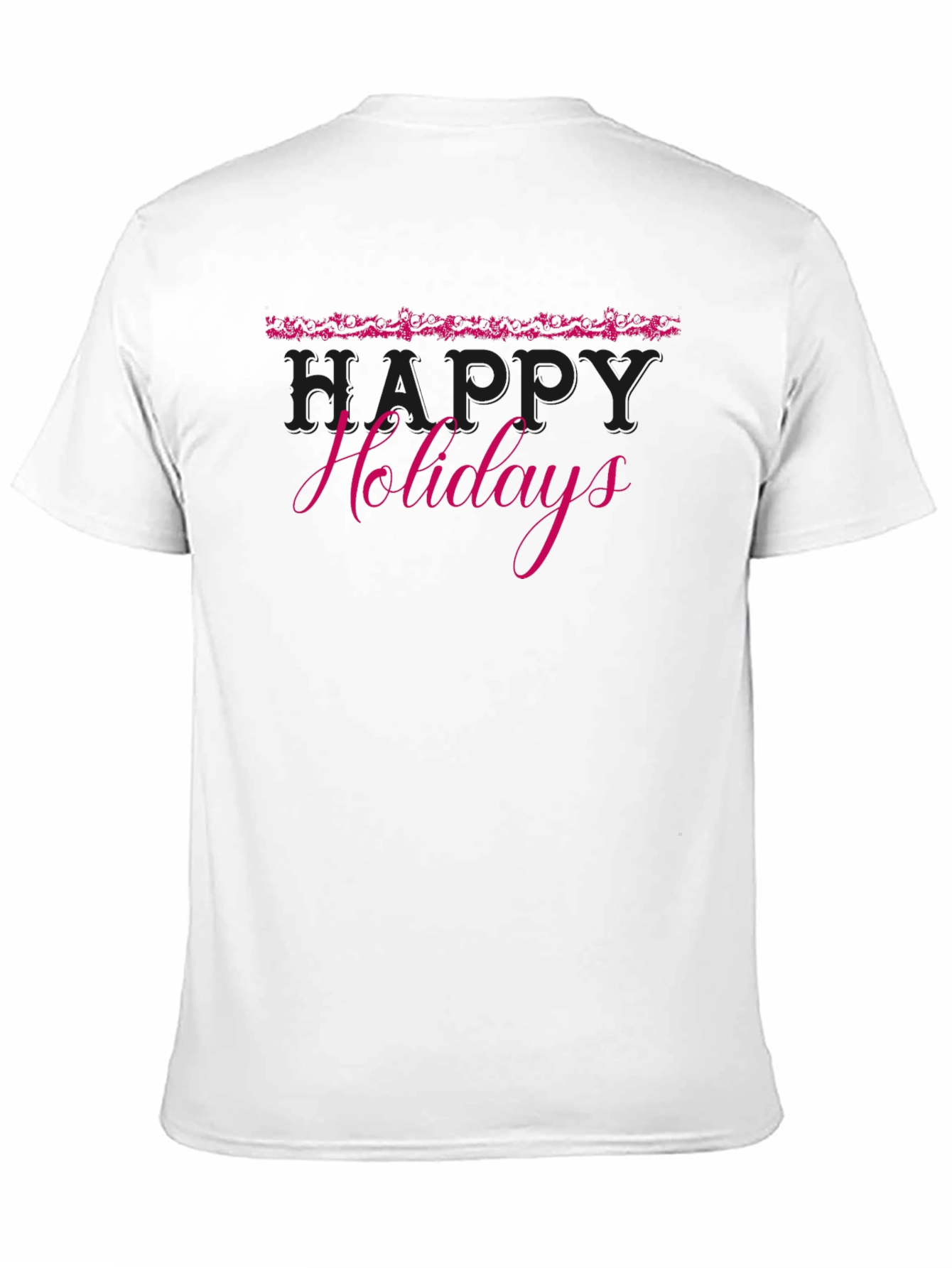 Festive Happy Holidays Black T-Shirt