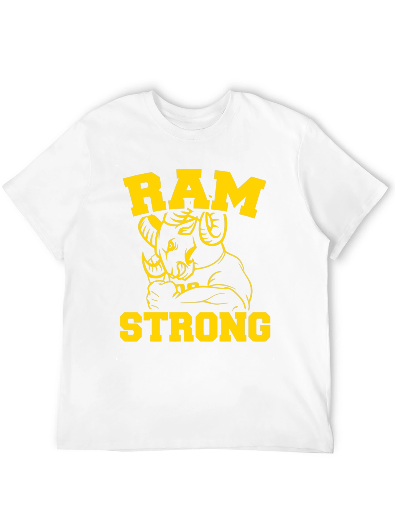 Ram Strong Graphic Tee - Black Cotton T-Shirt