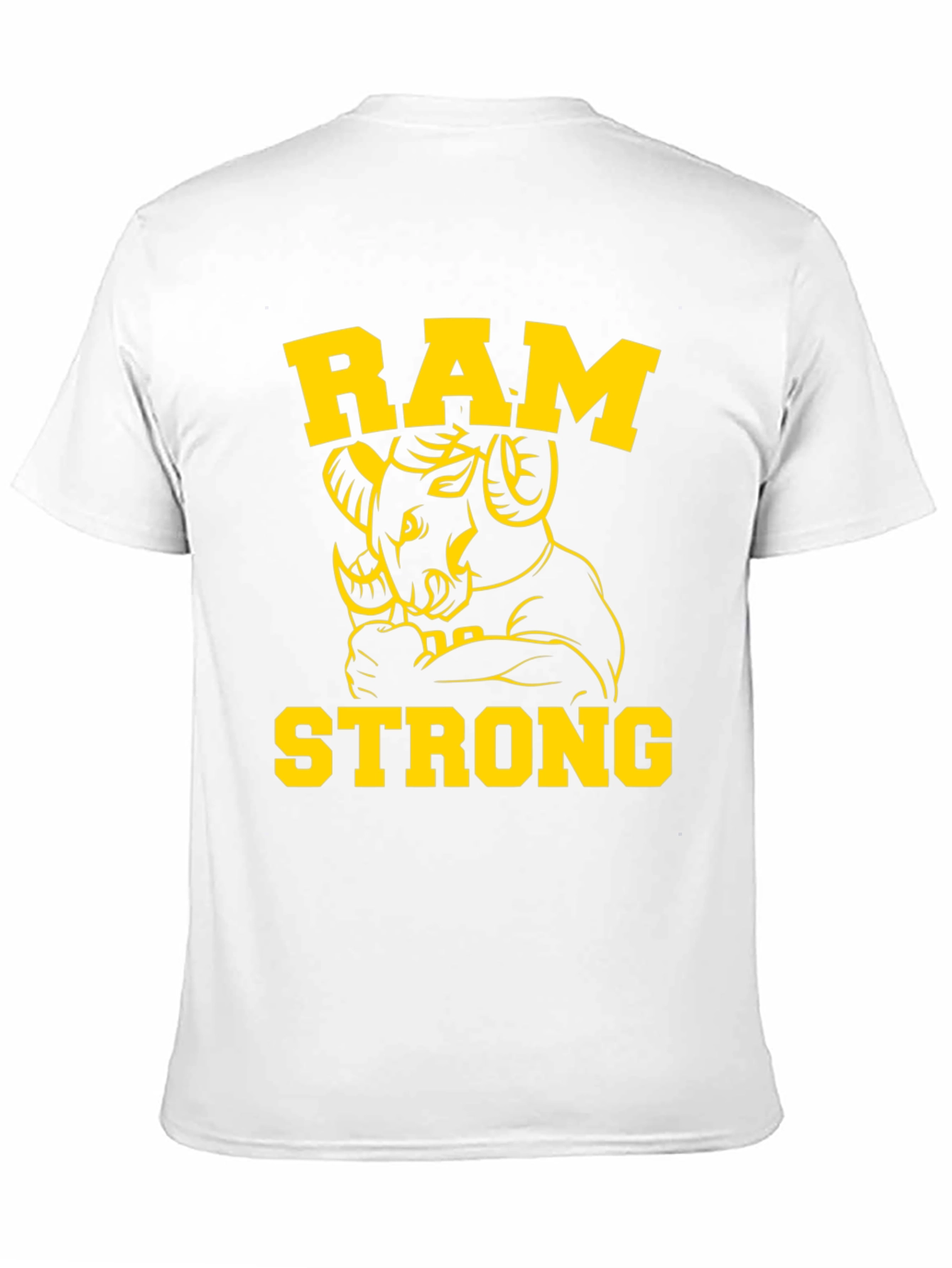 Ram Strong Graphic Tee - Black Cotton T-Shirt
