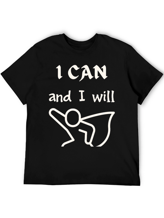 I Can and I Will Superhero Black T-Shirt