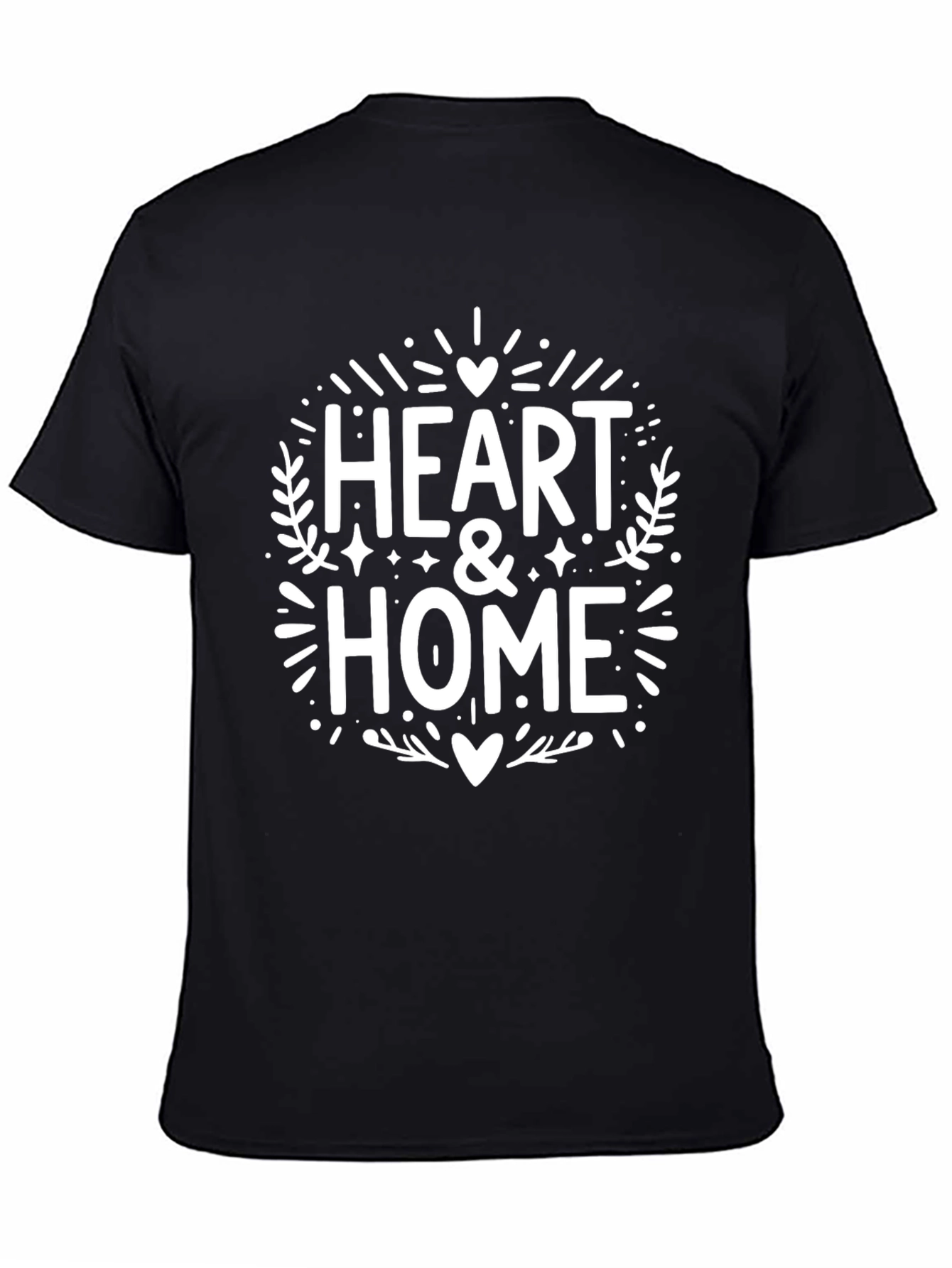 Heart & Home Graphic Black T-Shirt