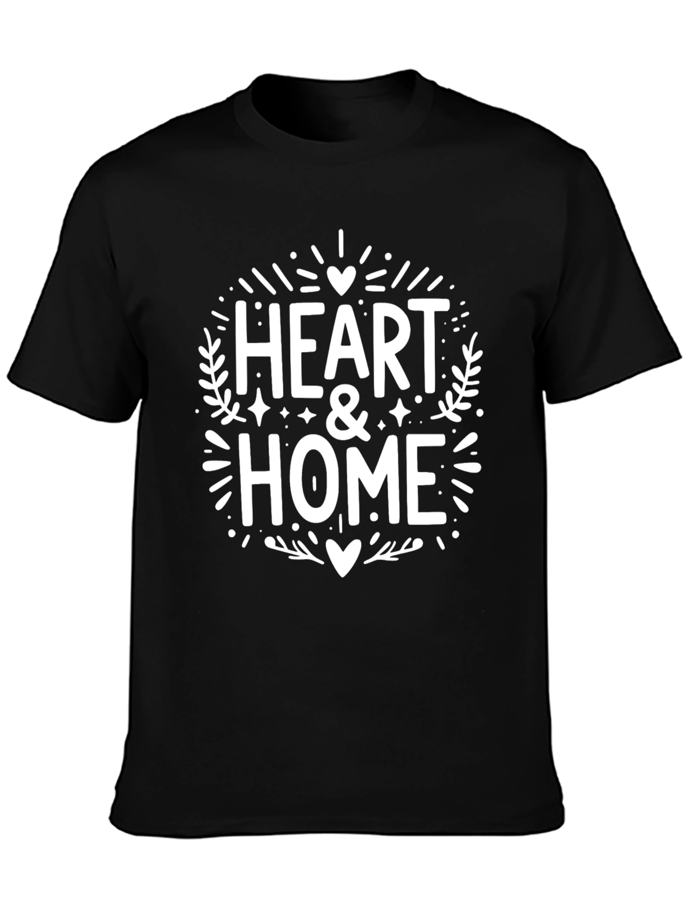 Heart & Home Graphic Black T-Shirt
