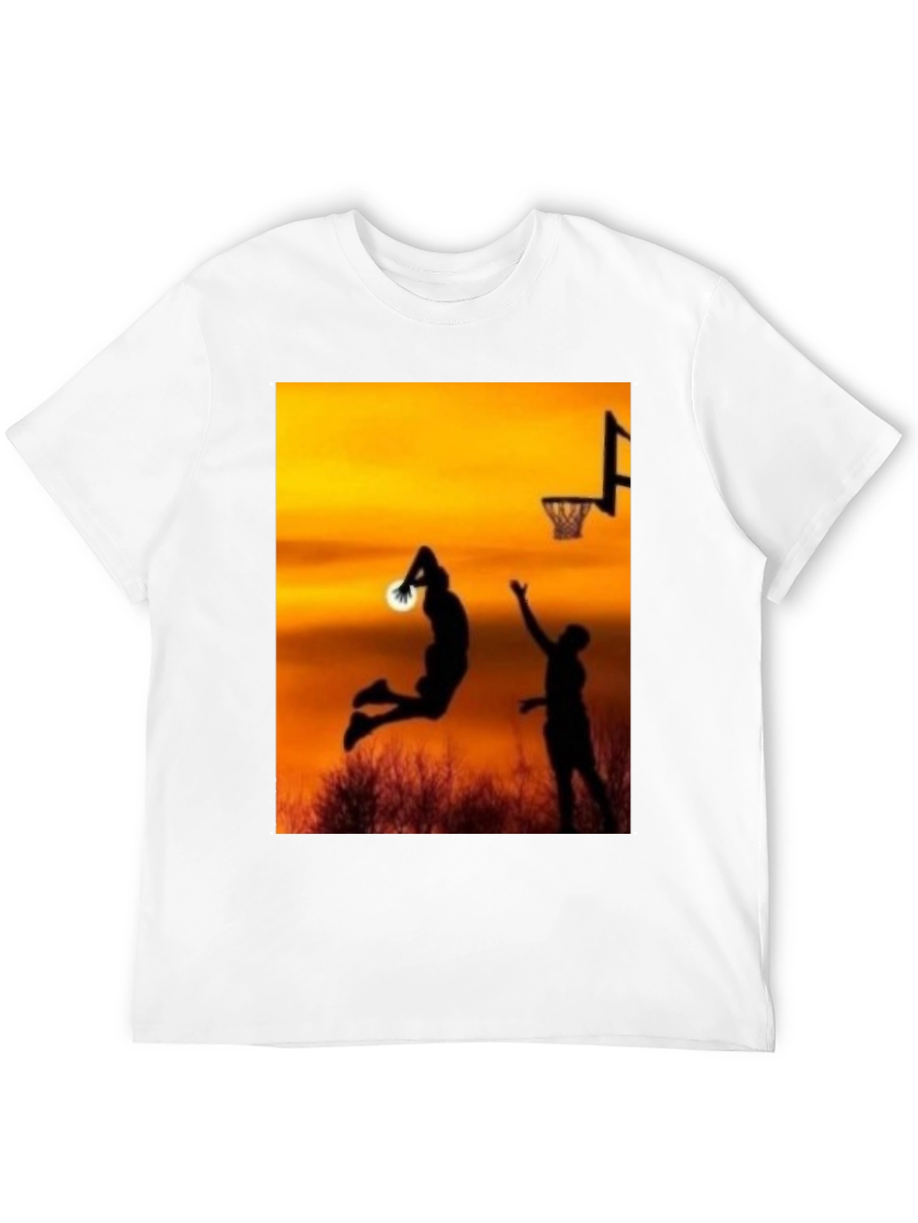 Sunset Basketball Graphic T-Shirt