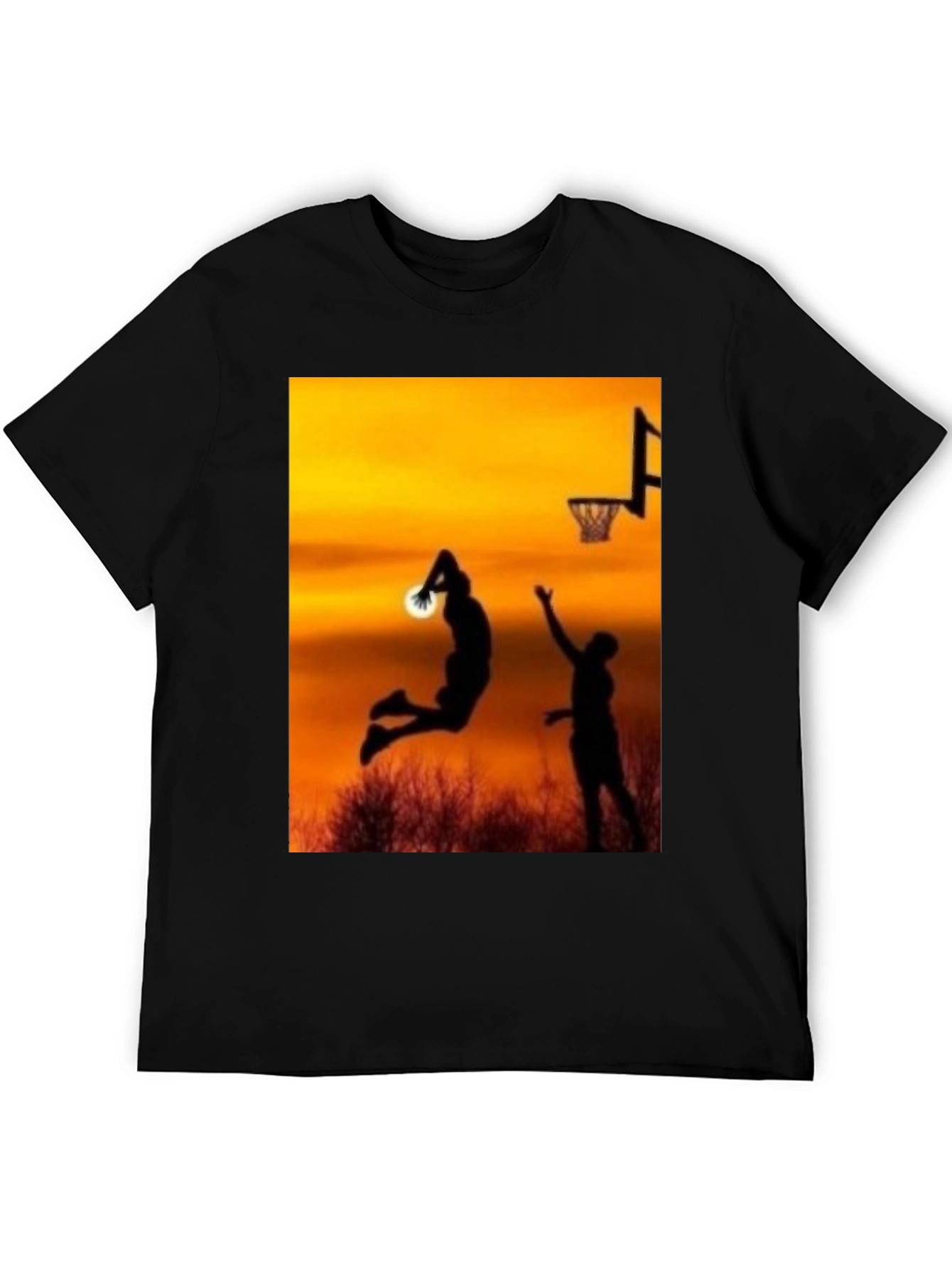 Sunset Basketball Graphic T-Shirt