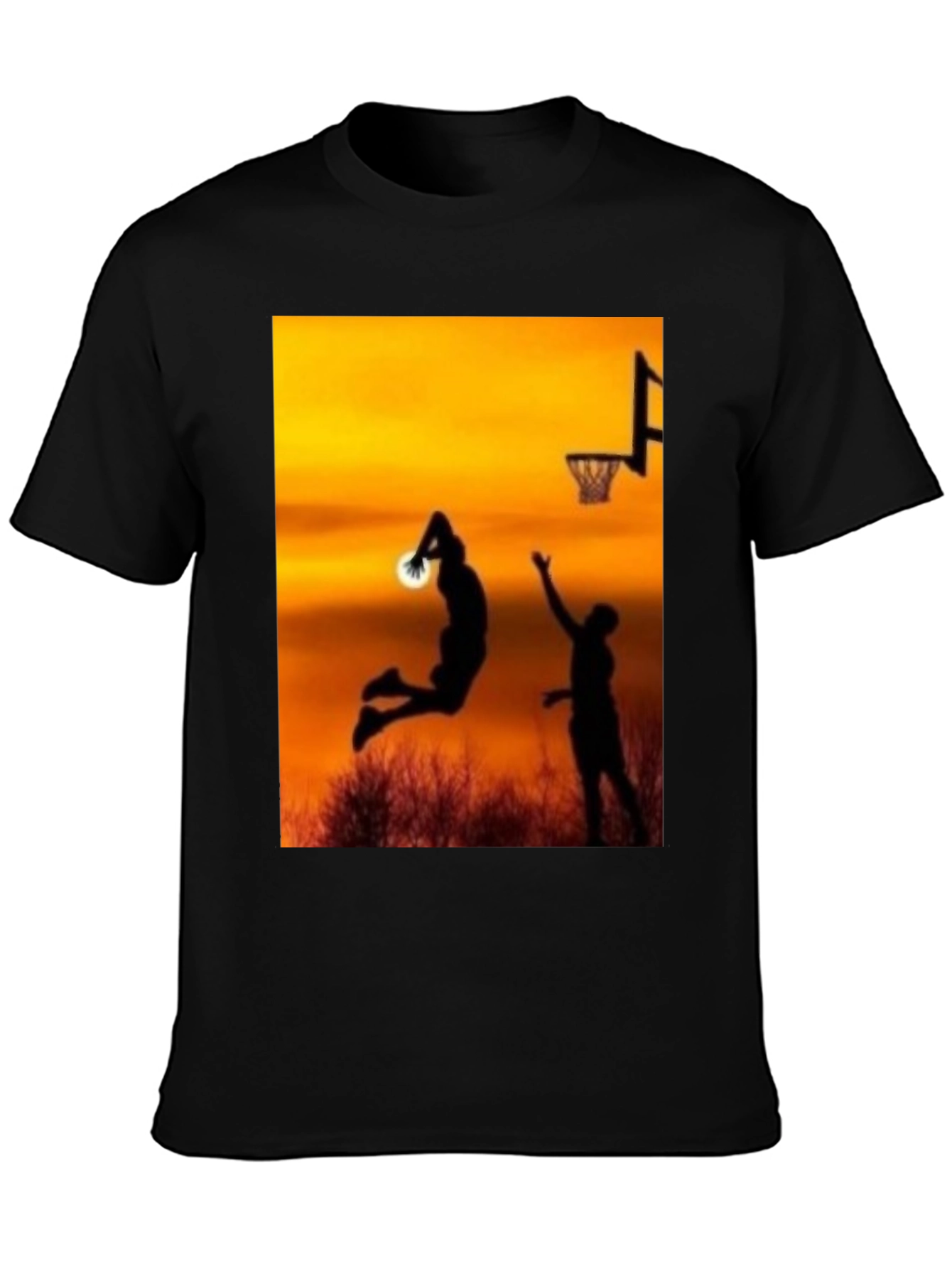 Sunset Basketball Graphic T-Shirt
